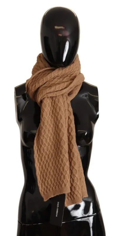 Elegant Dark Brown Knitted Scarf sold by Louxly