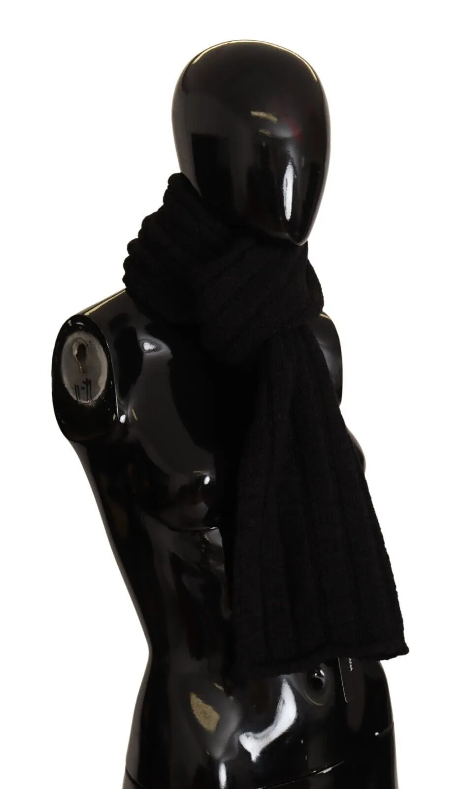 Elegance Unleashed Black Wool Scarf sold by Louxly product image thumbnail 2
