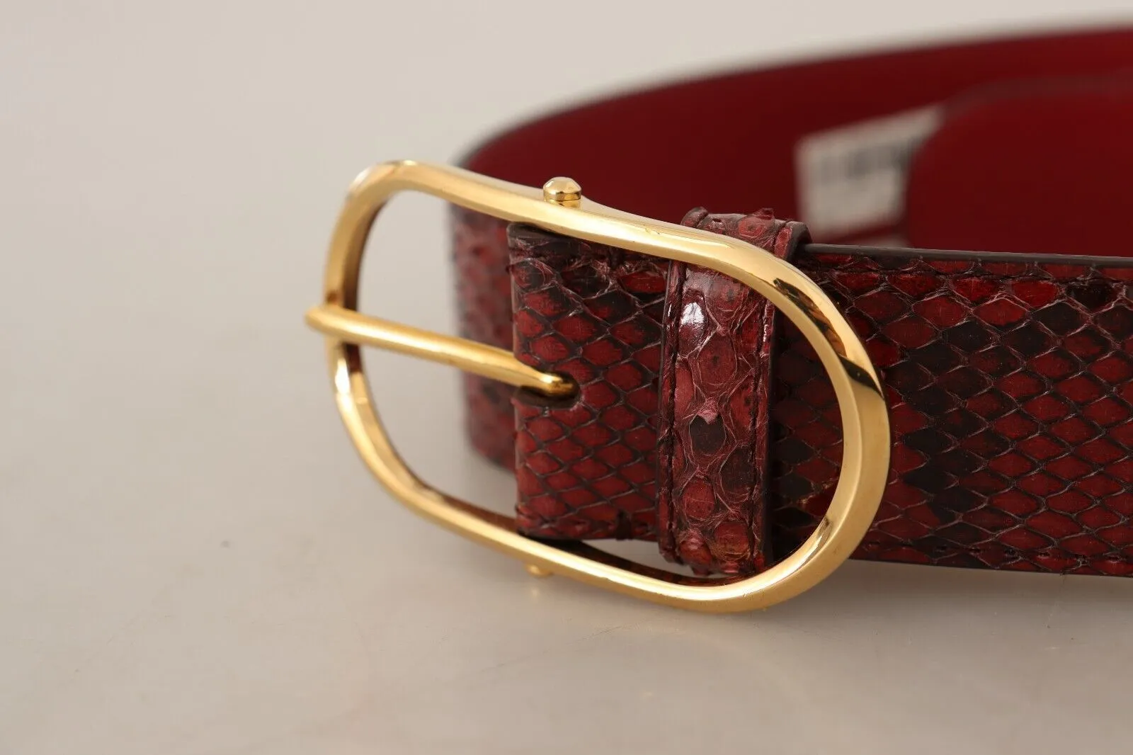 Elegant Red Snakeskin Leather Belt sold by Louxly product image thumbnail 3
