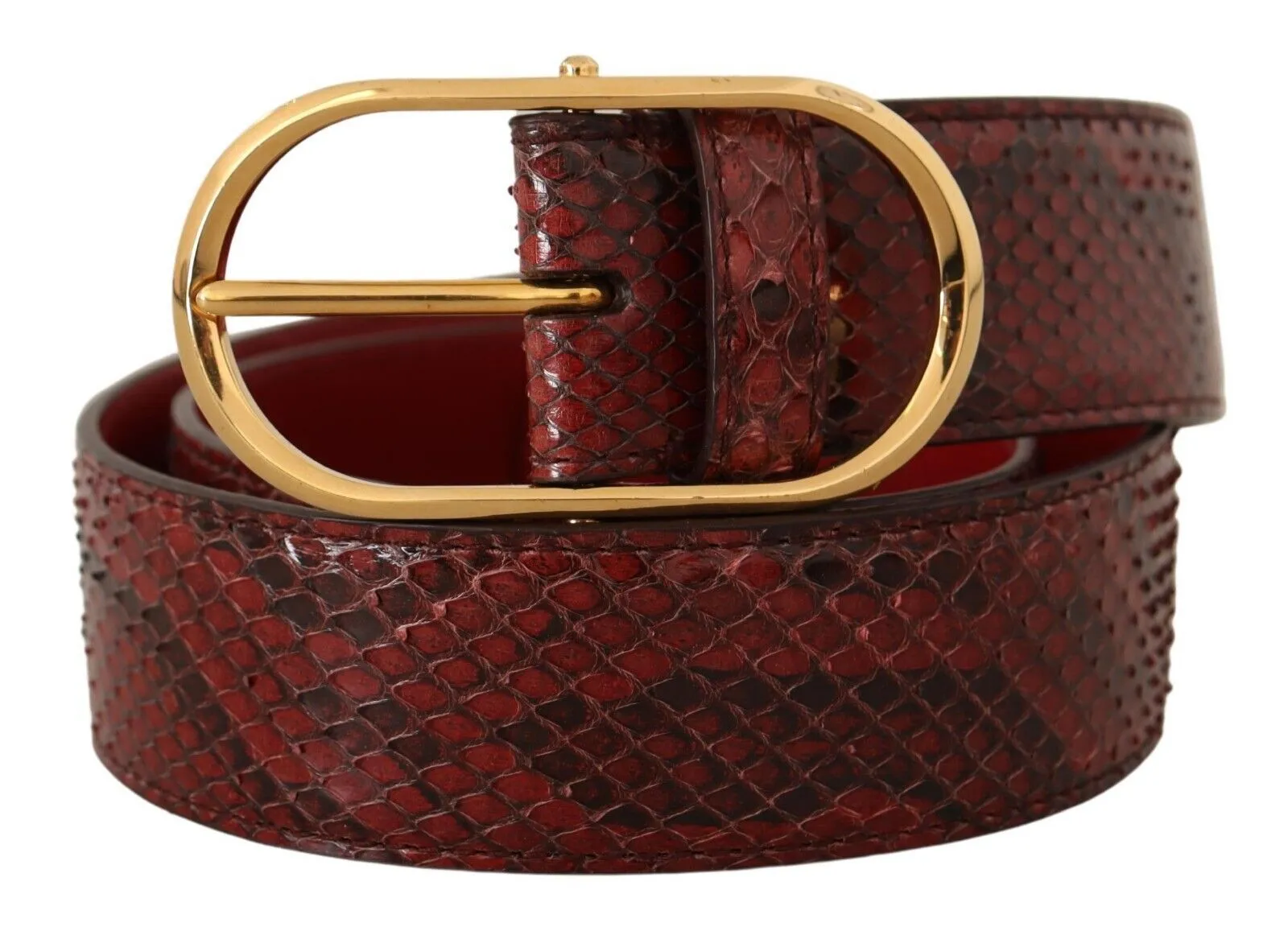 Elegant Red Snakeskin Leather Belt sold by Louxly product image thumbnail 2