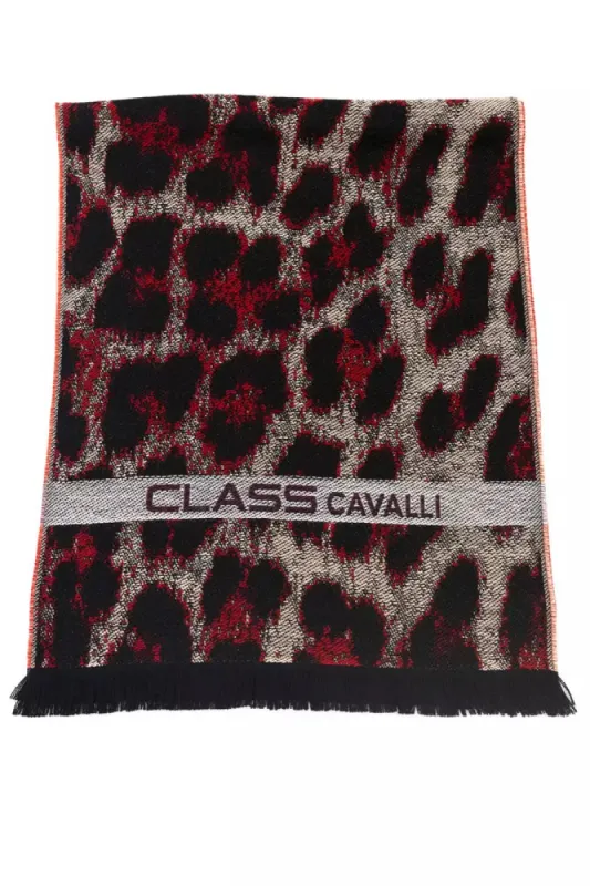 Burgundy Animalier Fantasy Logo Scarf sold by Louxly