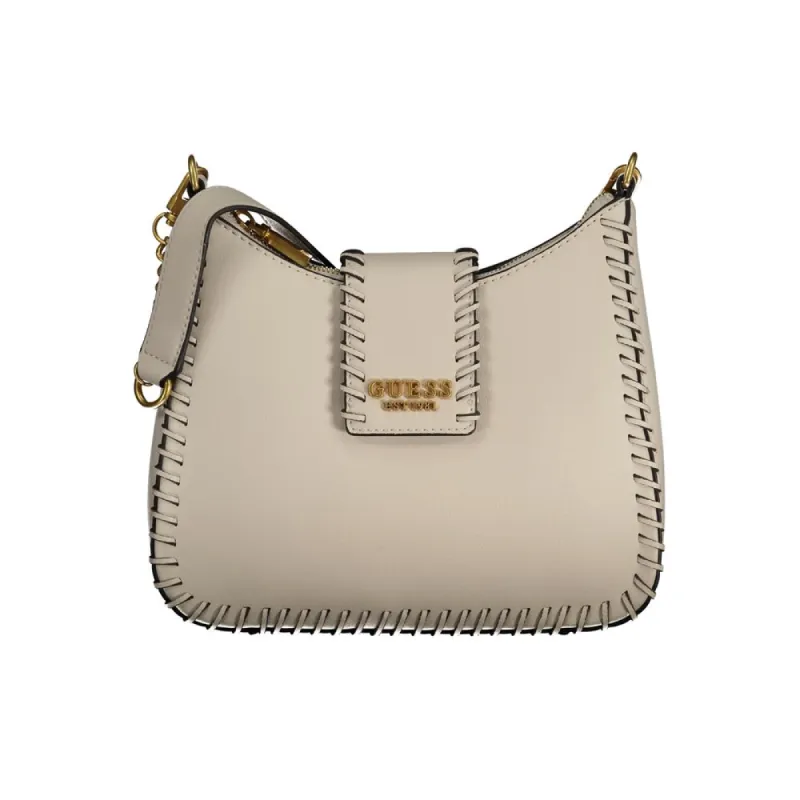Beige Polyethylene Handbag sold by Louxly