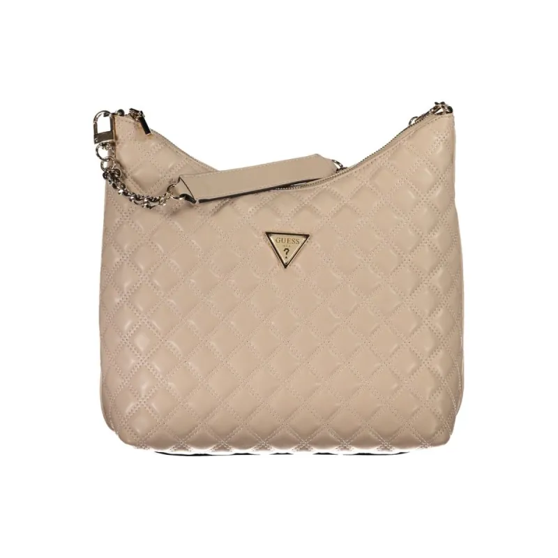 Beige Polyethylene Handbag sold by Louxly