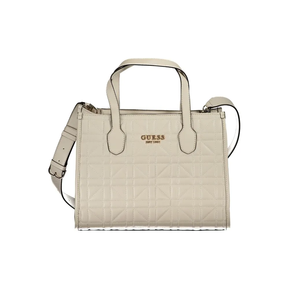 Beige Polyethylene Handbag sold by Louxly