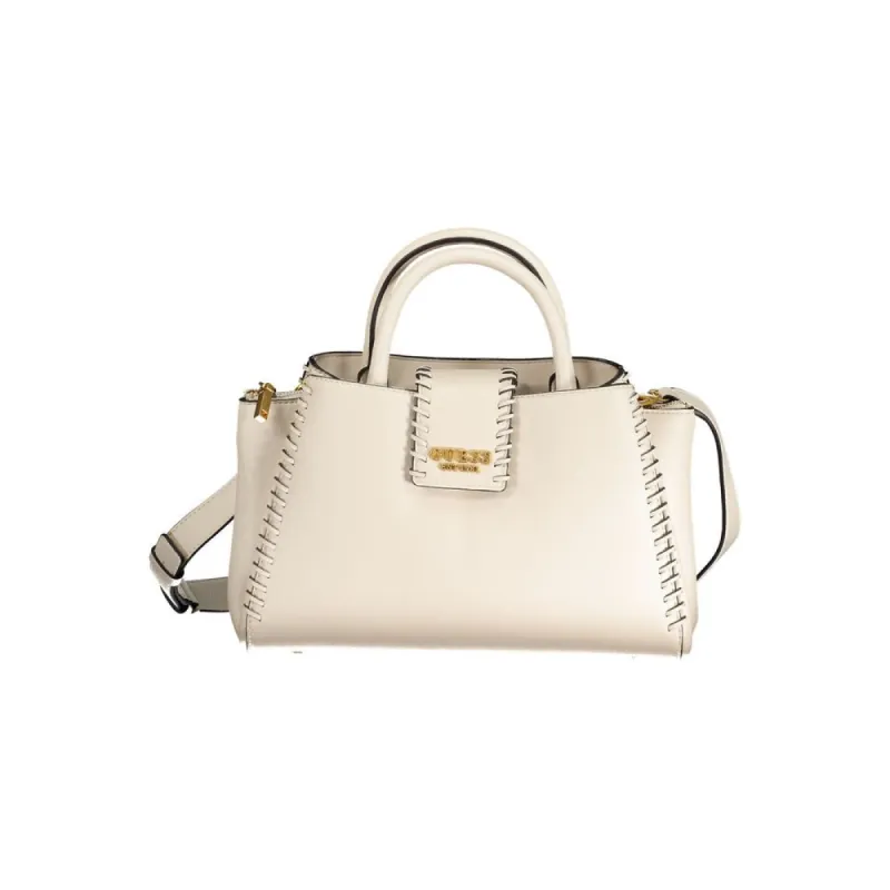 Beige Polyethylene Handbag sold by Louxly