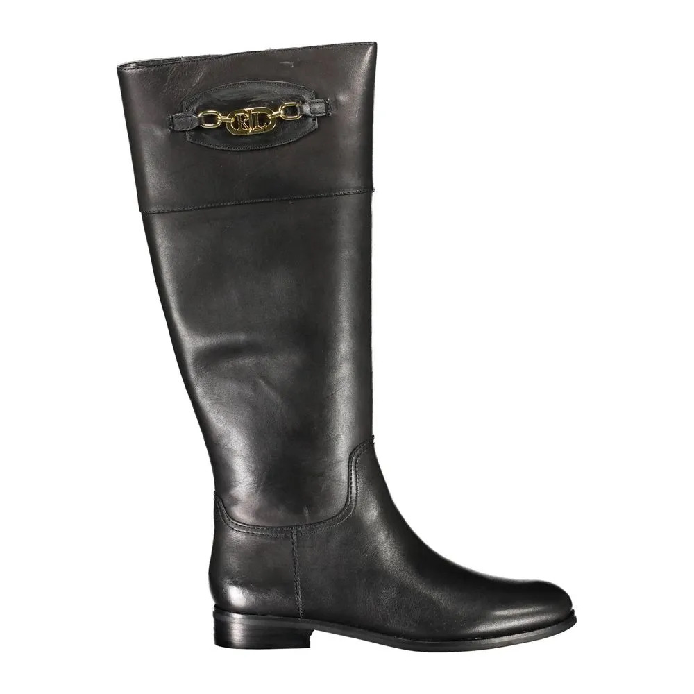 Black Polyester Boot sold by Louxly