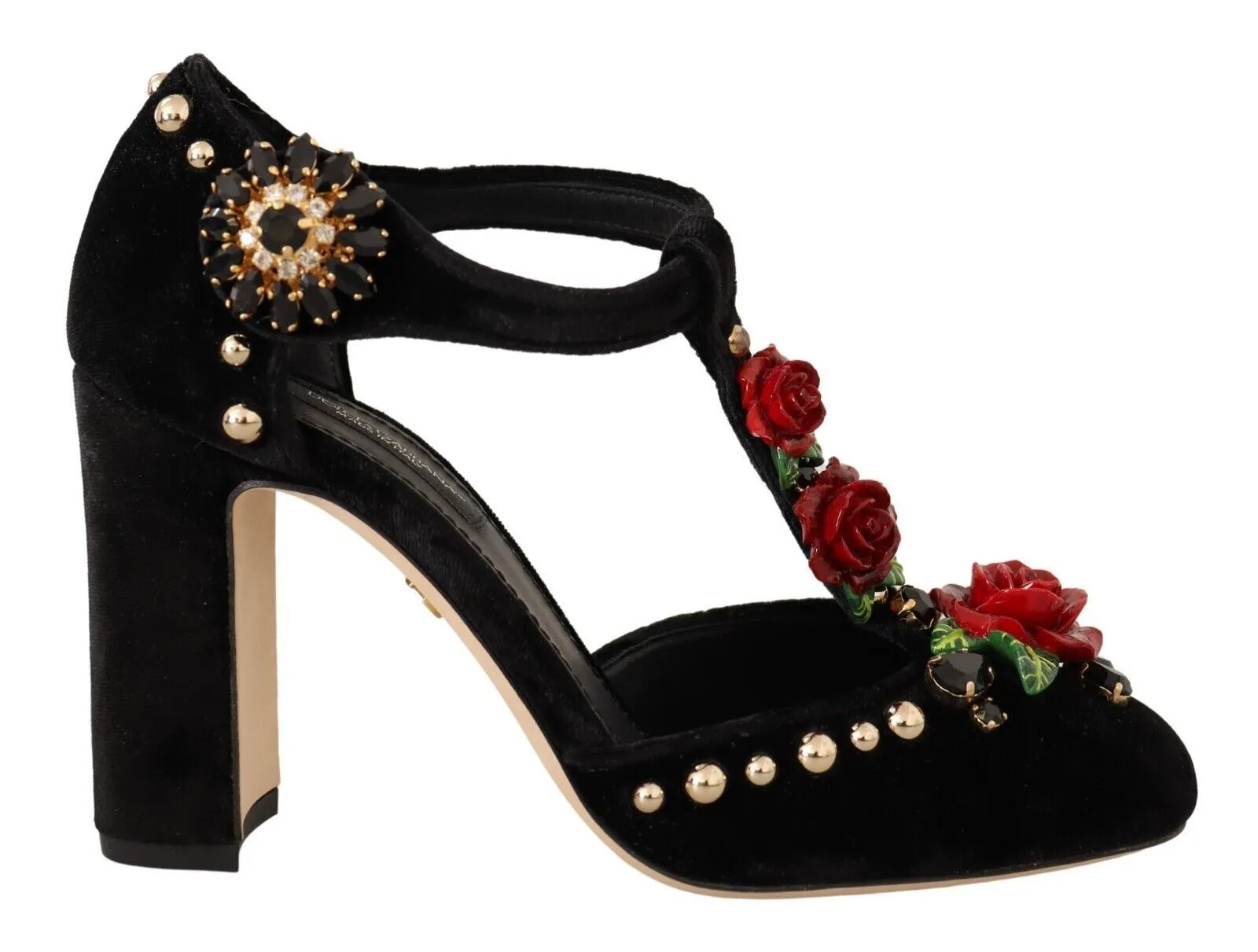 Elegant Velvet T-Strap Mary Jane Pumps sold by Louxly