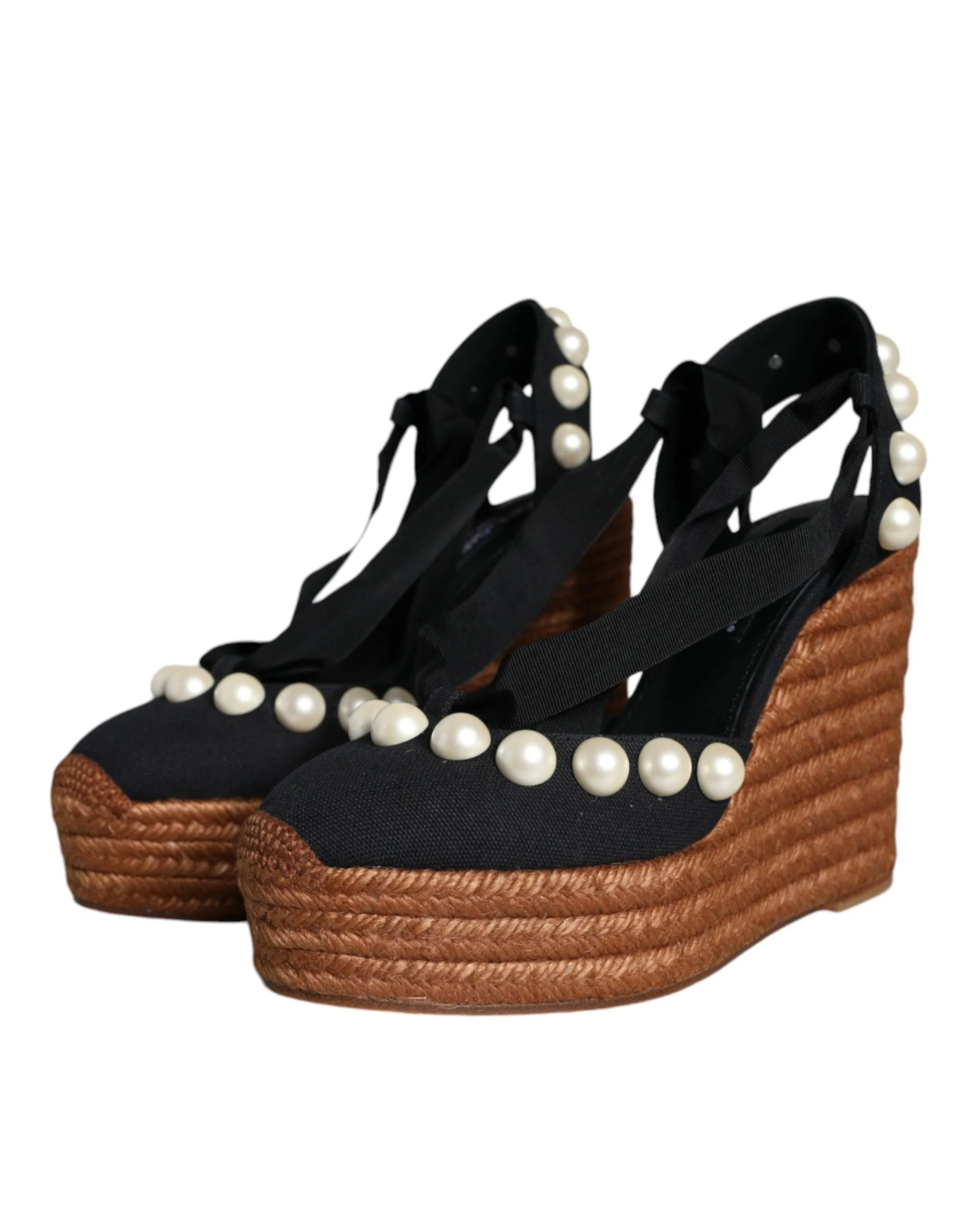 Black Pearl Wedge Heels Sandals Shoes sold by Louxly product image thumbnail 3