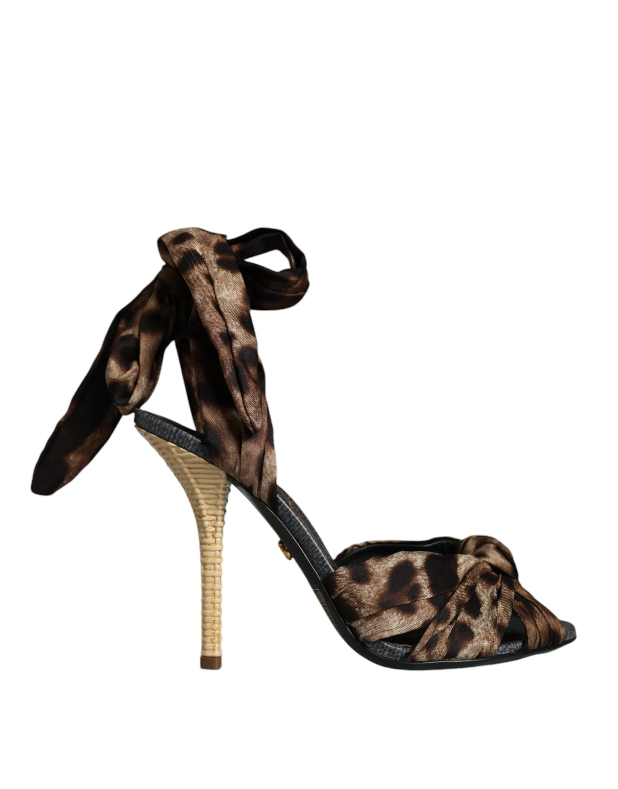 Brown Leopard Keira Heels Sandals Shoes sold by Louxly