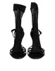 Black Mesh Stiletto Heels Sandals Shoes sold by Louxly