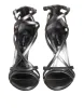 Silver Keira Leather Heels Sandals Shoes sold by Louxly