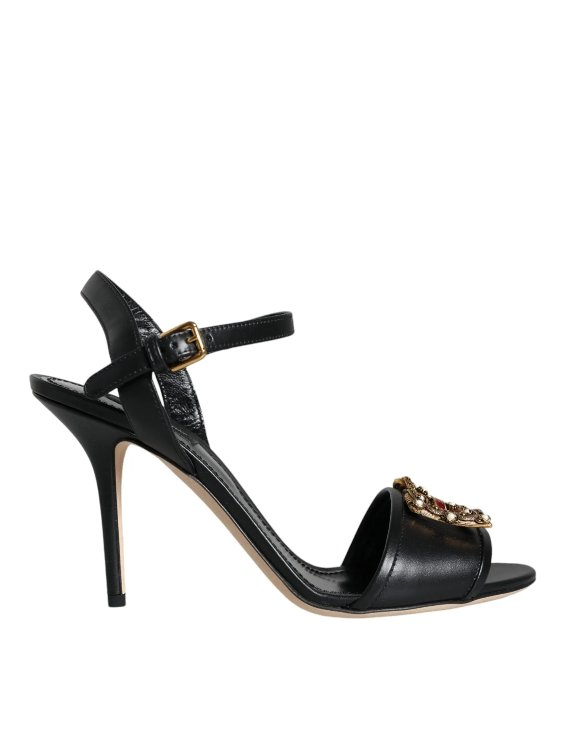 Black DG Amore Leather Keira Sandals Shoes sold by Louxly