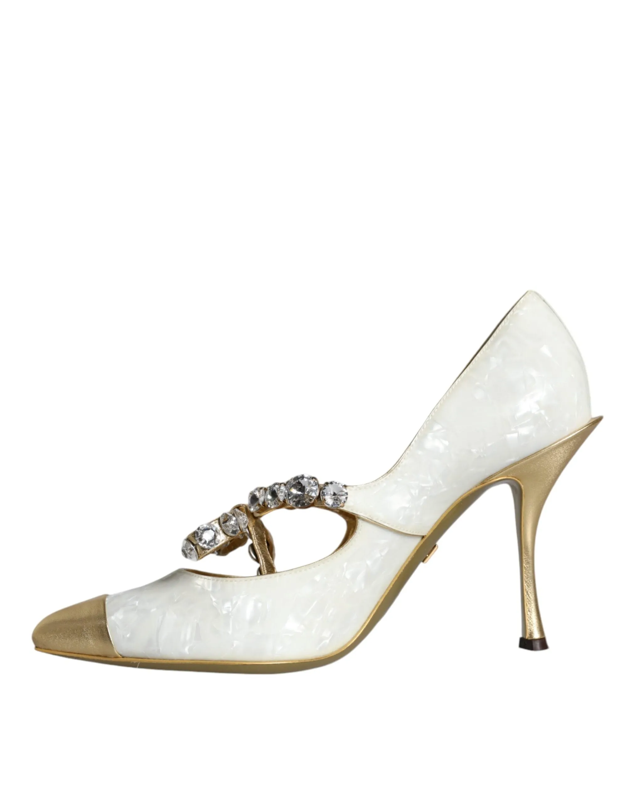 White Mary Jane Crystal Bow Pearl Pumps Shoes sold by Louxly product image thumbnail 5