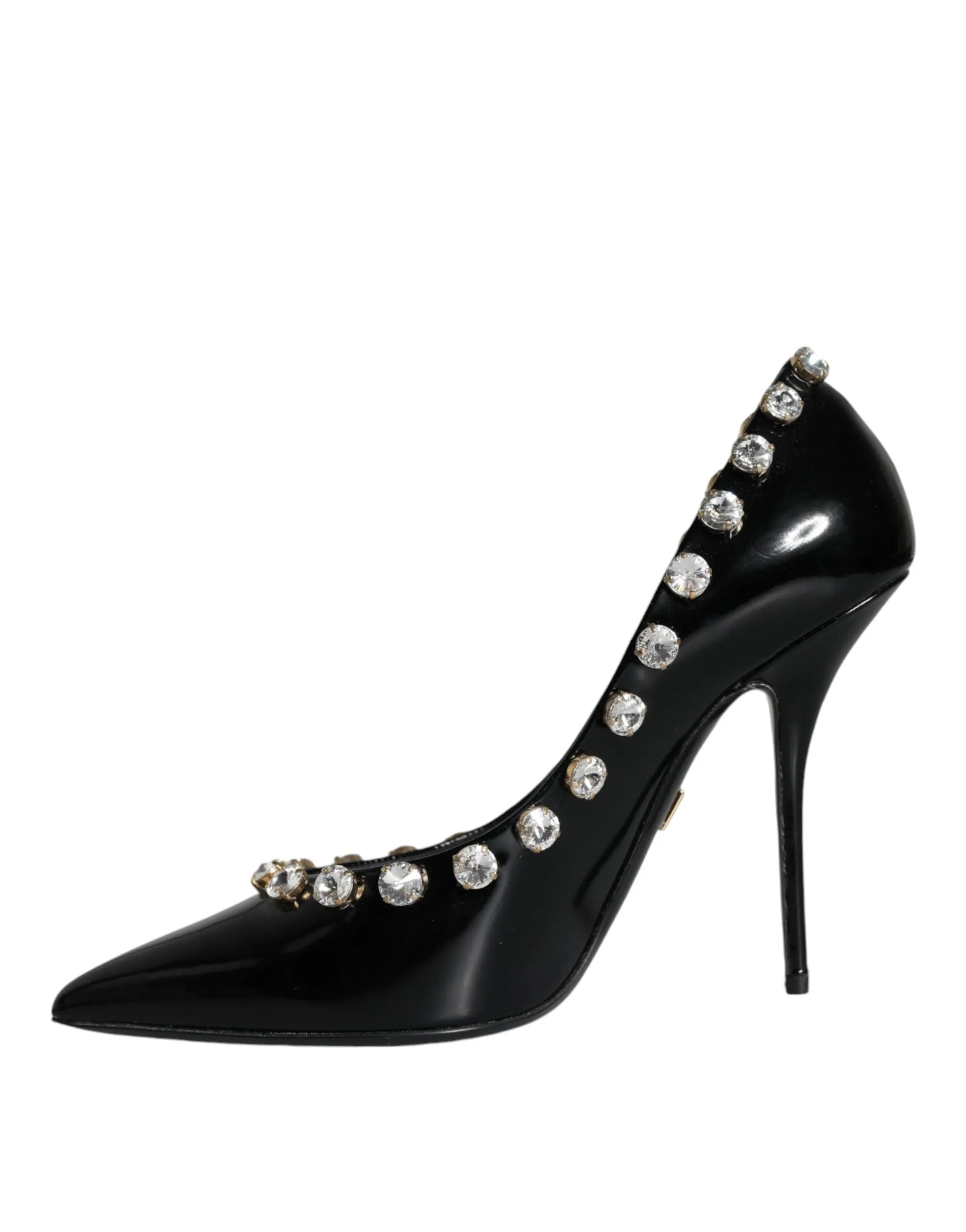 Black Crystals Leather High Heels Pumps Shoes sold by Louxly product image thumbnail 5