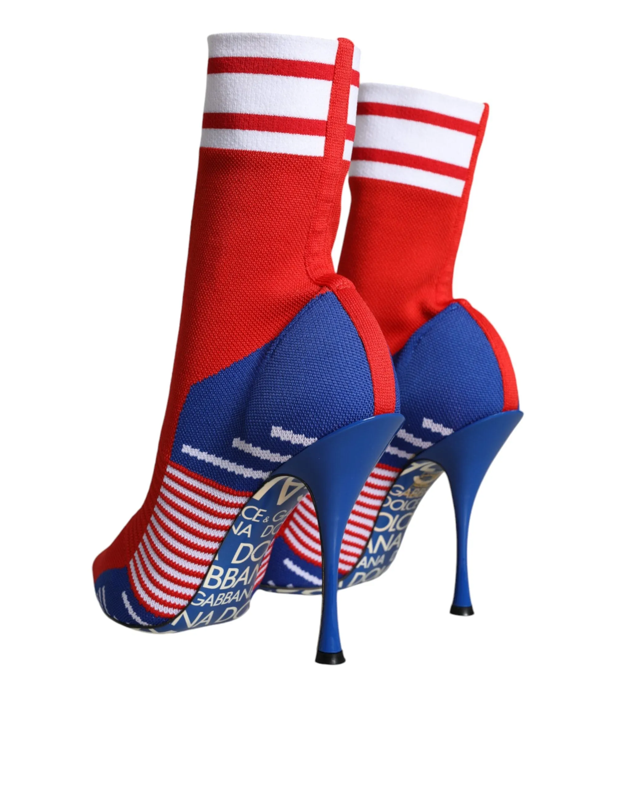 Red Blue Stretch Sock Style Ankle Boots Logo Shoes sold by Louxly product image thumbnail 4