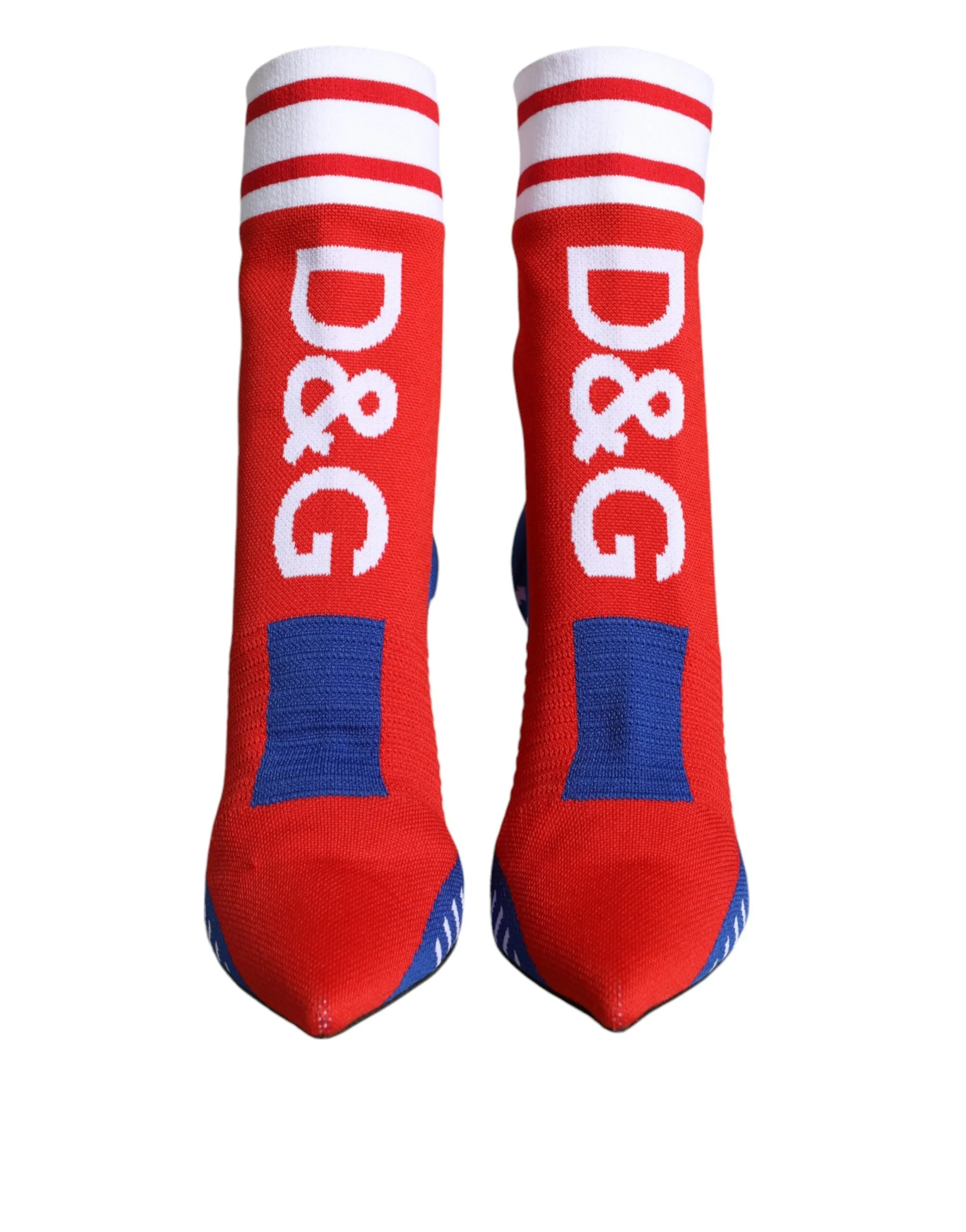 Red Blue Stretch Sock Style Ankle Boots Logo Shoes sold by Louxly product image thumbnail 2