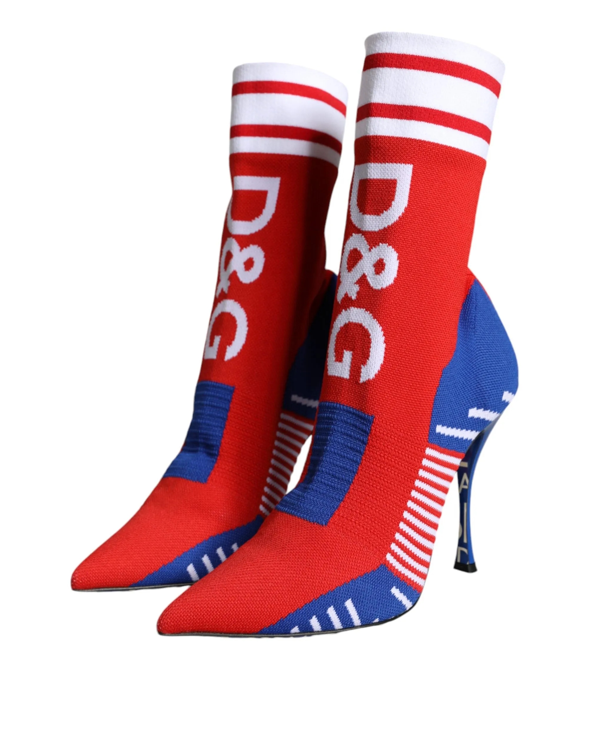 Red Blue Stretch Sock Style Ankle Boots Logo Shoes sold by Louxly product image thumbnail 3