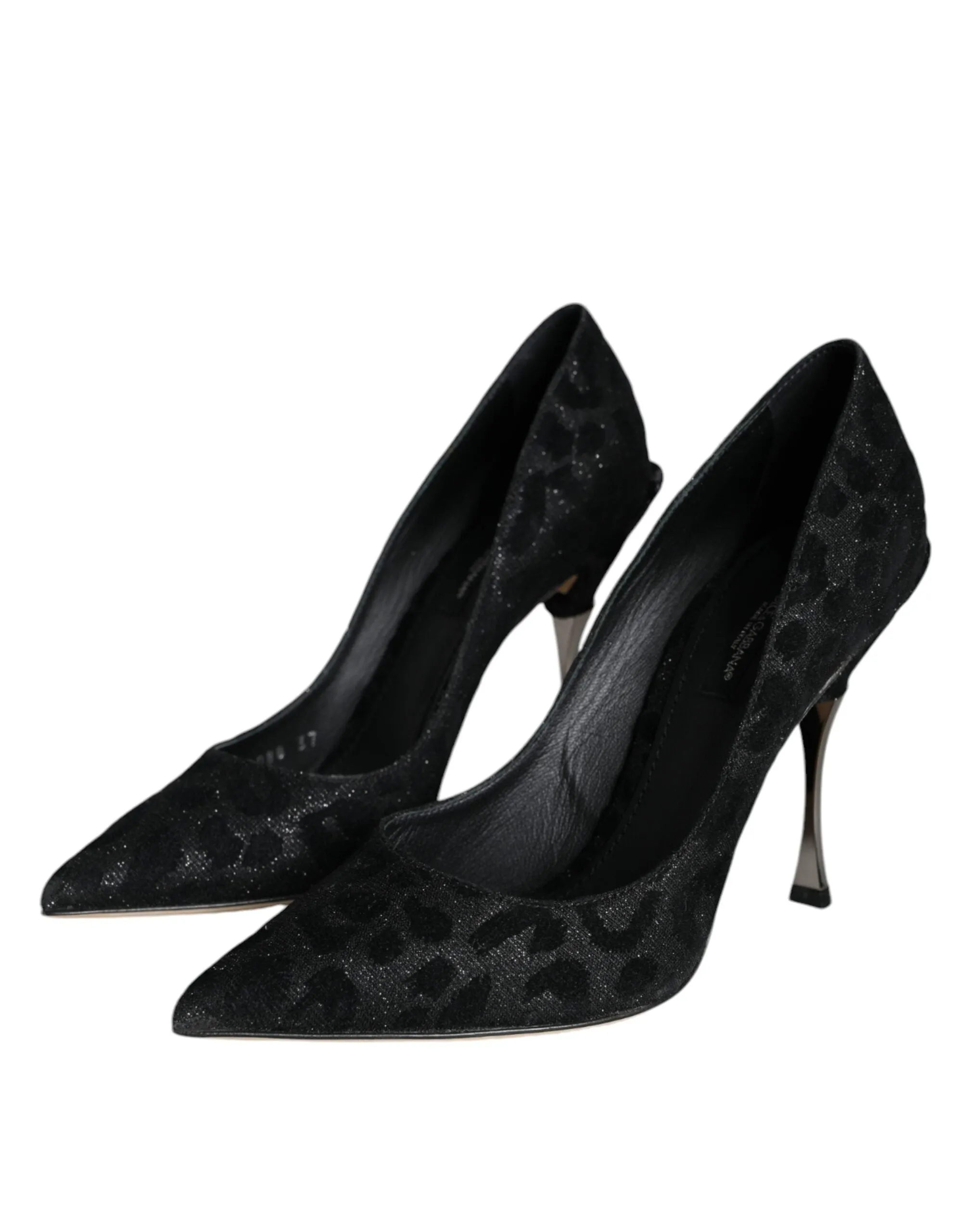 Black Leopard Lurex High Heels Pumps Shoes sold by Louxly product image thumbnail 3