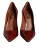 Dark Red Leather High Heels Pumps Shoes sold by Louxly