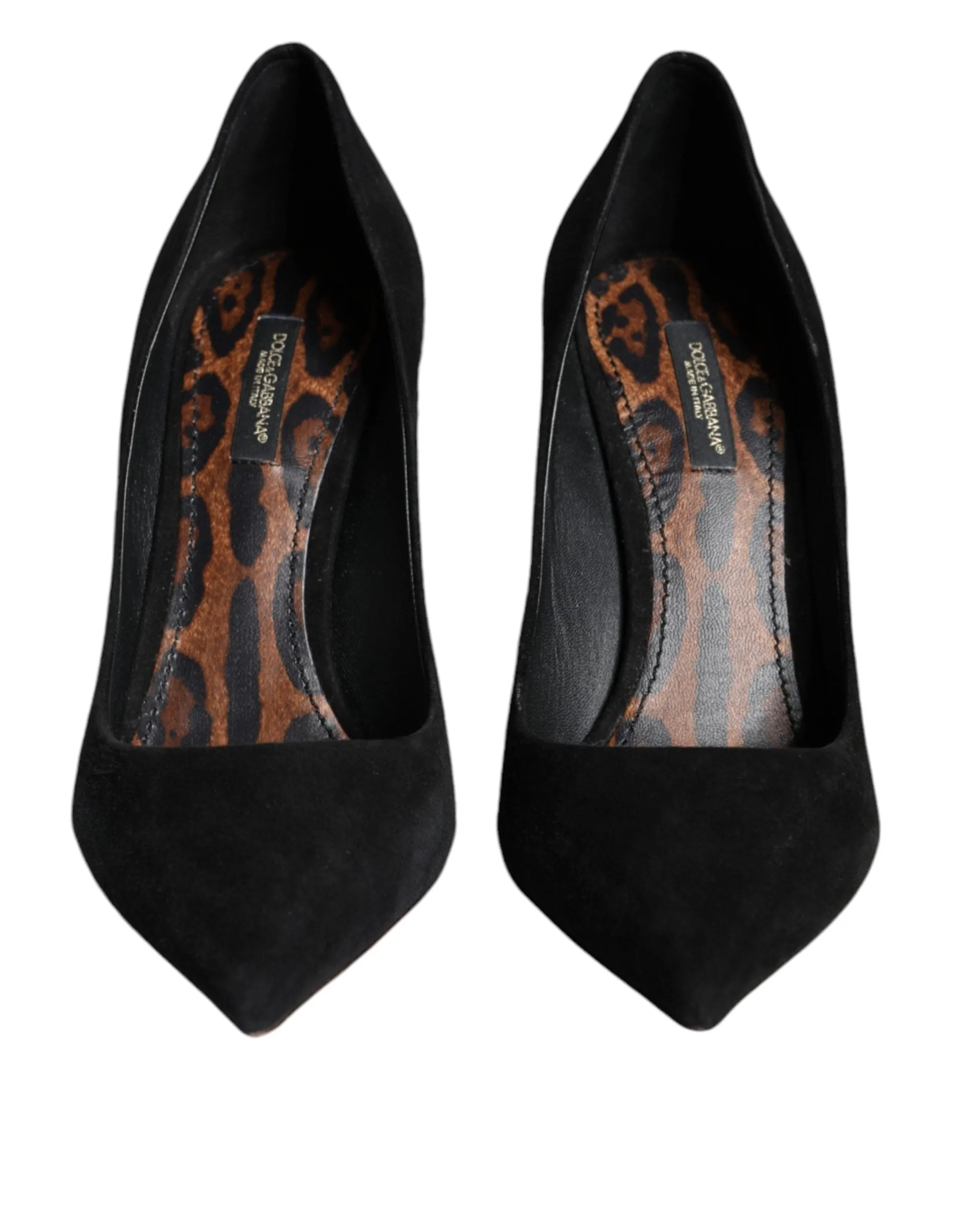 Black Suede Leather High Heels Pumps Shoes sold by Louxly product image thumbnail 2