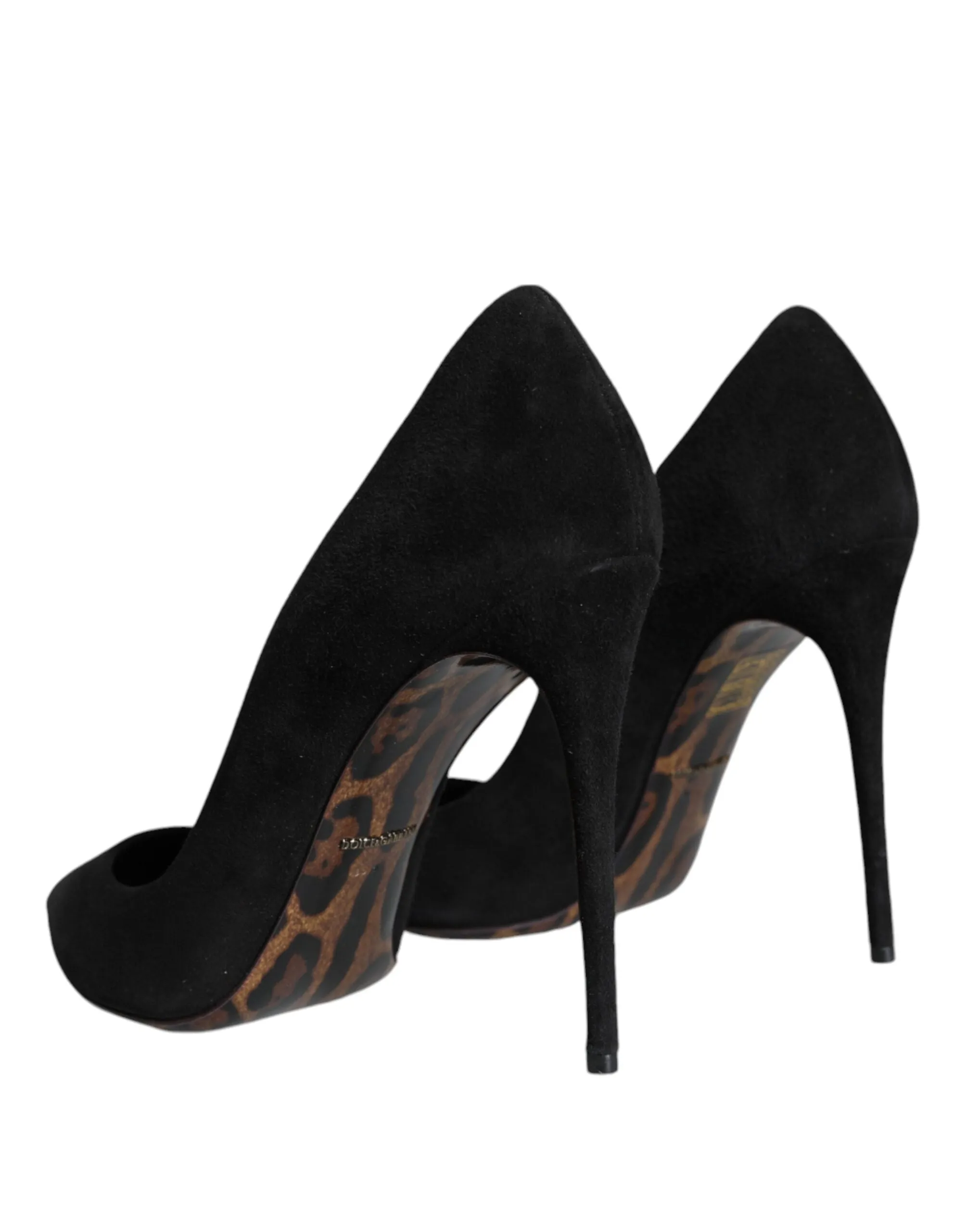 Black Suede Leather High Heels Pumps Shoes sold by Louxly product image thumbnail 4
