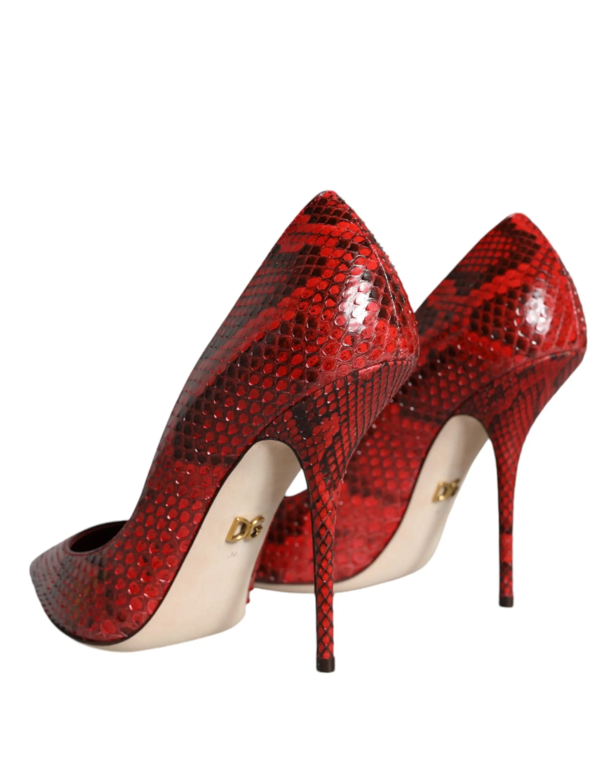 Red Leather Stiletto High Heels Pumps Shoes sold by Louxly product image thumbnail 4