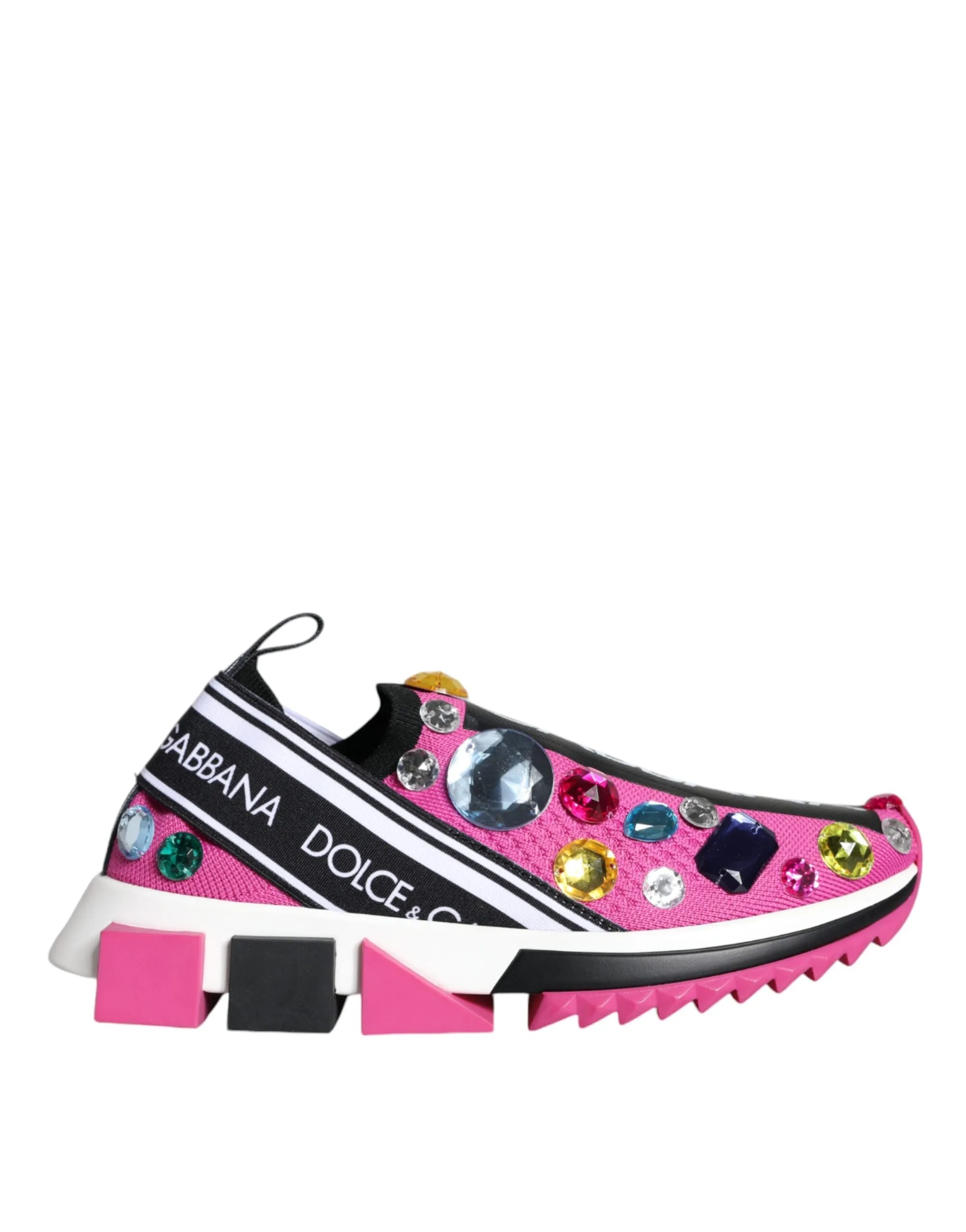 Pink Sorrento Crystals Low Top Sneakers Shoes sold by Louxly