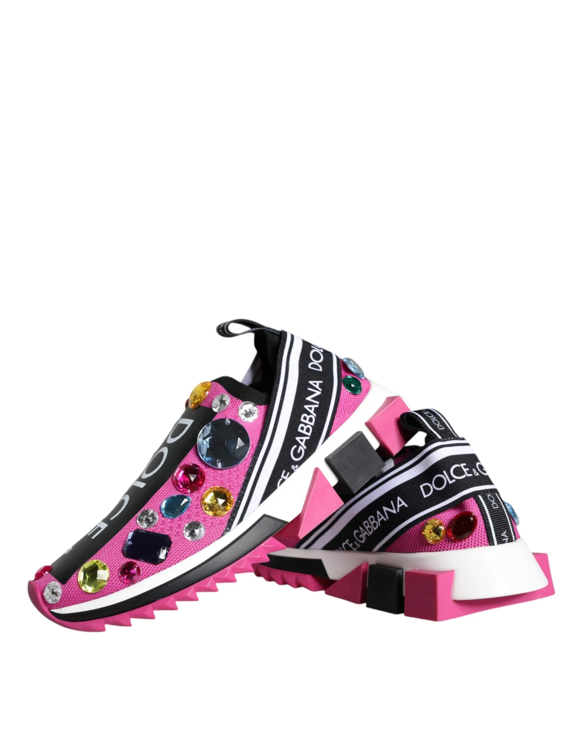 Pink Sorrento Crystals Low Top Sneakers Shoes sold by Louxly product image thumbnail 5