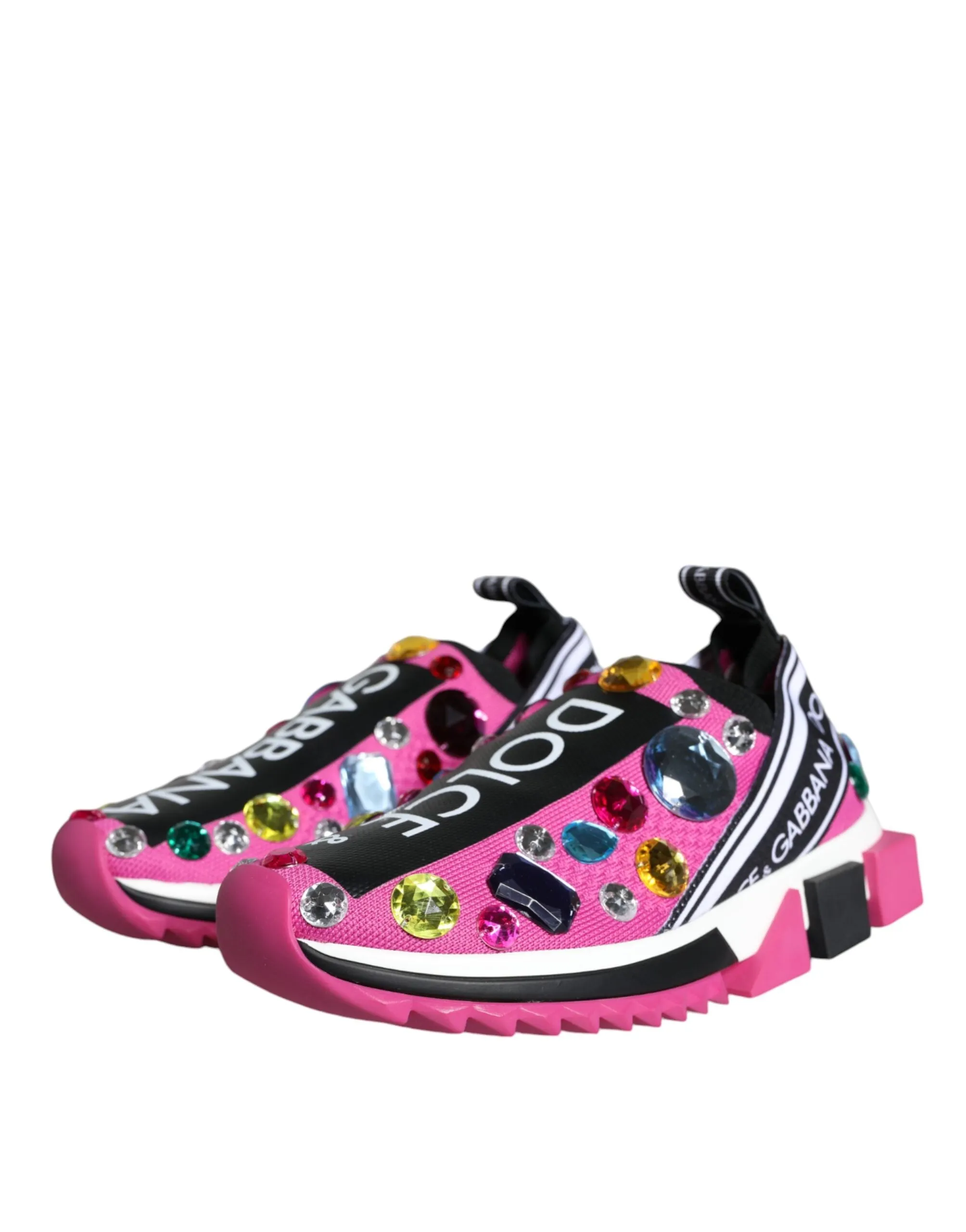 Pink Sorrento Crystals Low Top Sneakers Shoes sold by Louxly product image thumbnail 3