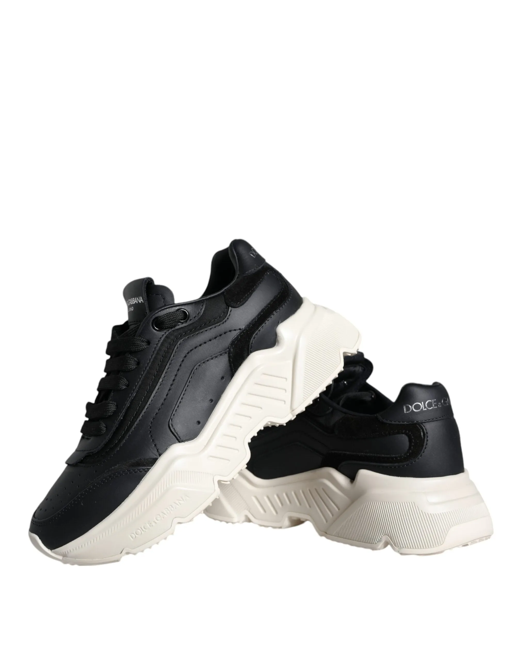 Black White DAYMASTER Leather Sneakers Shoes sold by Louxly product image thumbnail 5