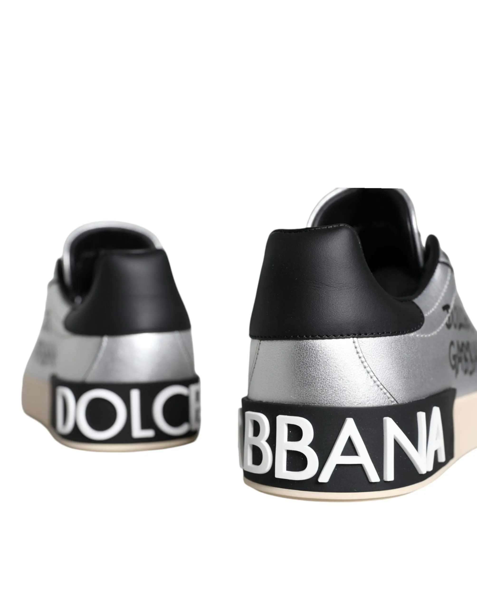 Silver Portofino Calf Leather Sneakers Shoes sold by Louxly product image thumbnail 5