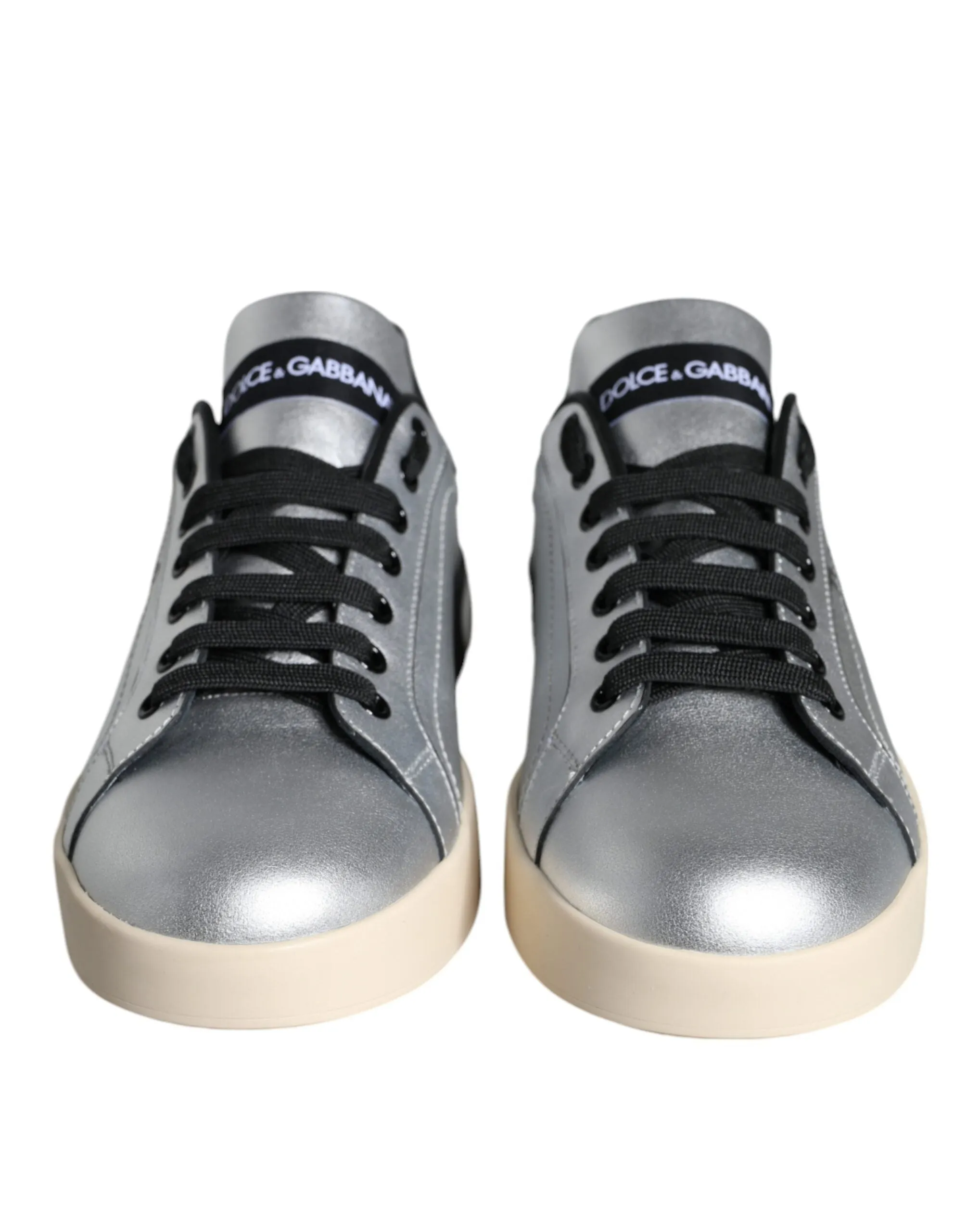 Silver Portofino Calf Leather Sneakers Shoes sold by Louxly product image thumbnail 2