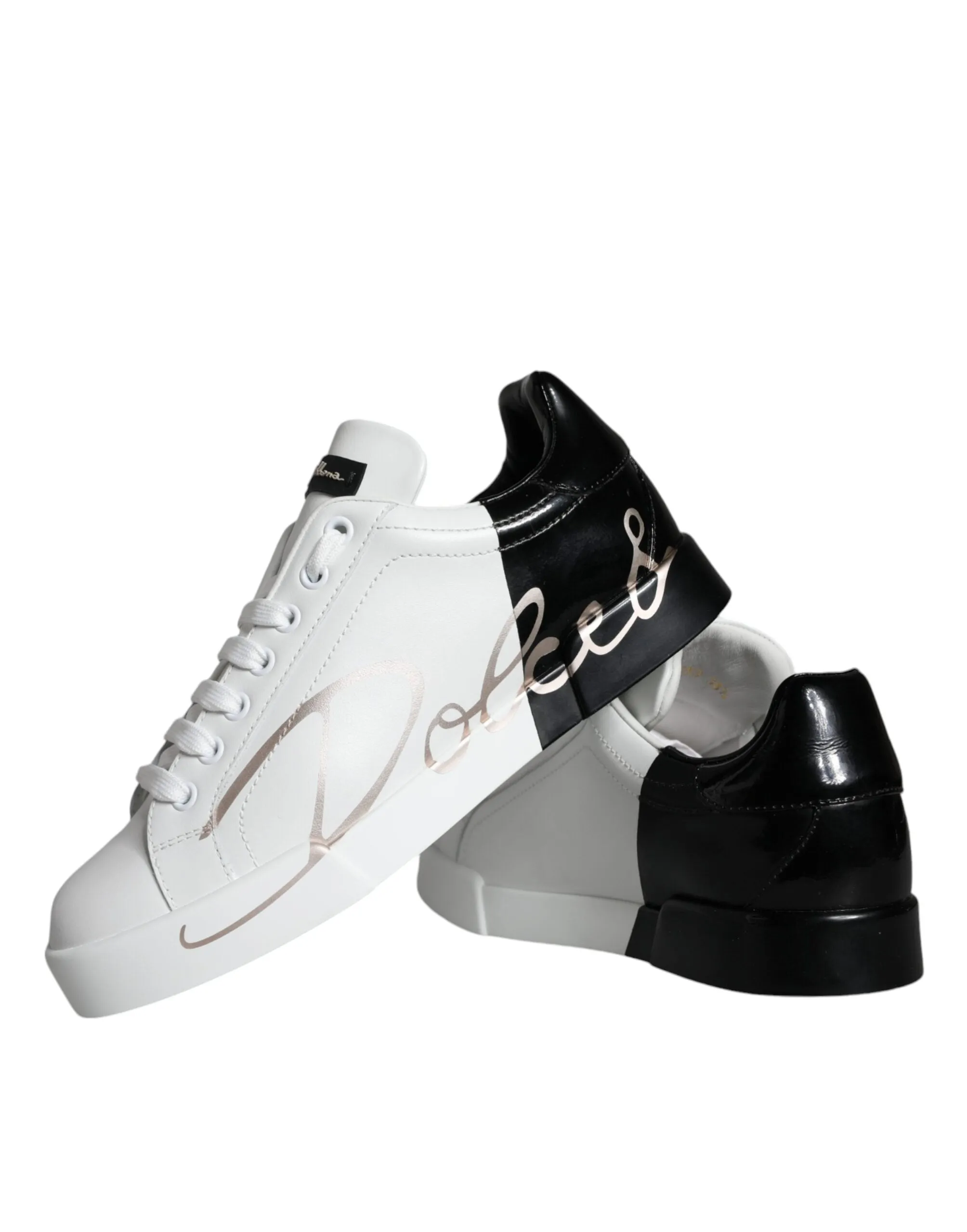 White Black Portofino Low Top Sneakers Shoes sold by Louxly product image thumbnail 5