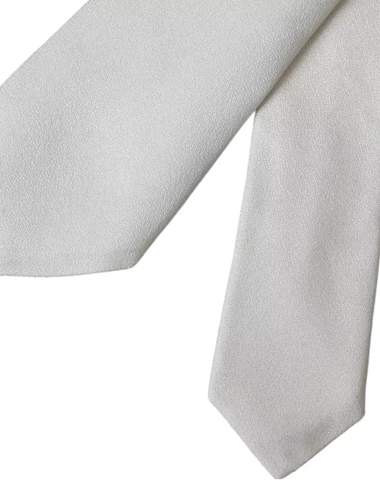 White Silk Classic Adjustable Men Tie sold by Louxly product image thumbnail 2