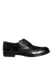 Black Leather Floral Lace Dress Formal Shoes sold by Louxly