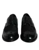 Black Leather Floral Lace Dress Formal Shoes sold by Louxly