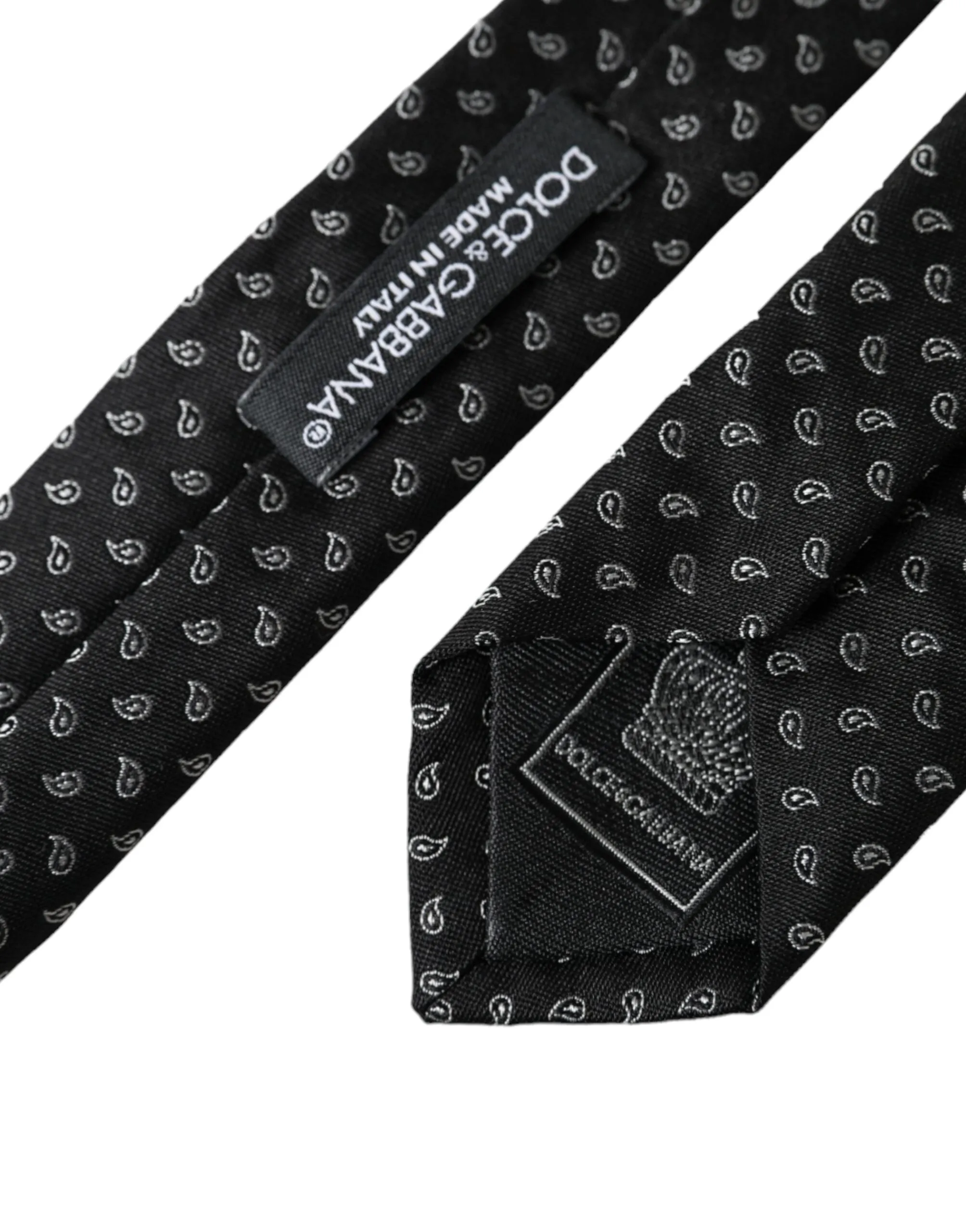 Black Jacquard Patterned Silk Adjustable Men Tie sold by Louxly product image thumbnail 4