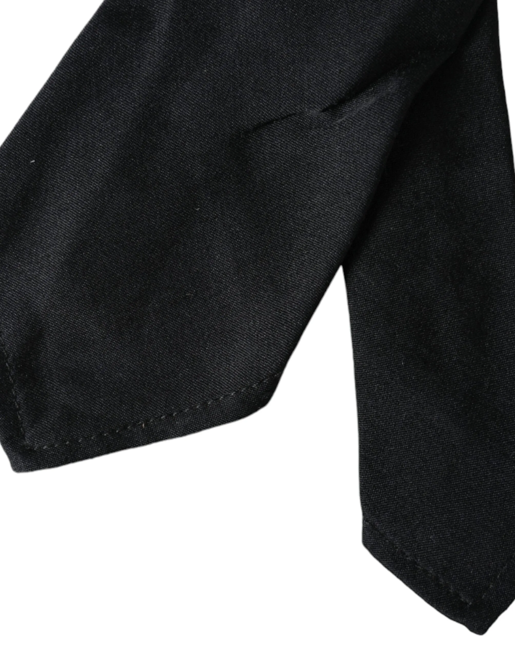 Black 100% Silk Adjustable Bowtie sold by Louxly product image thumbnail 2