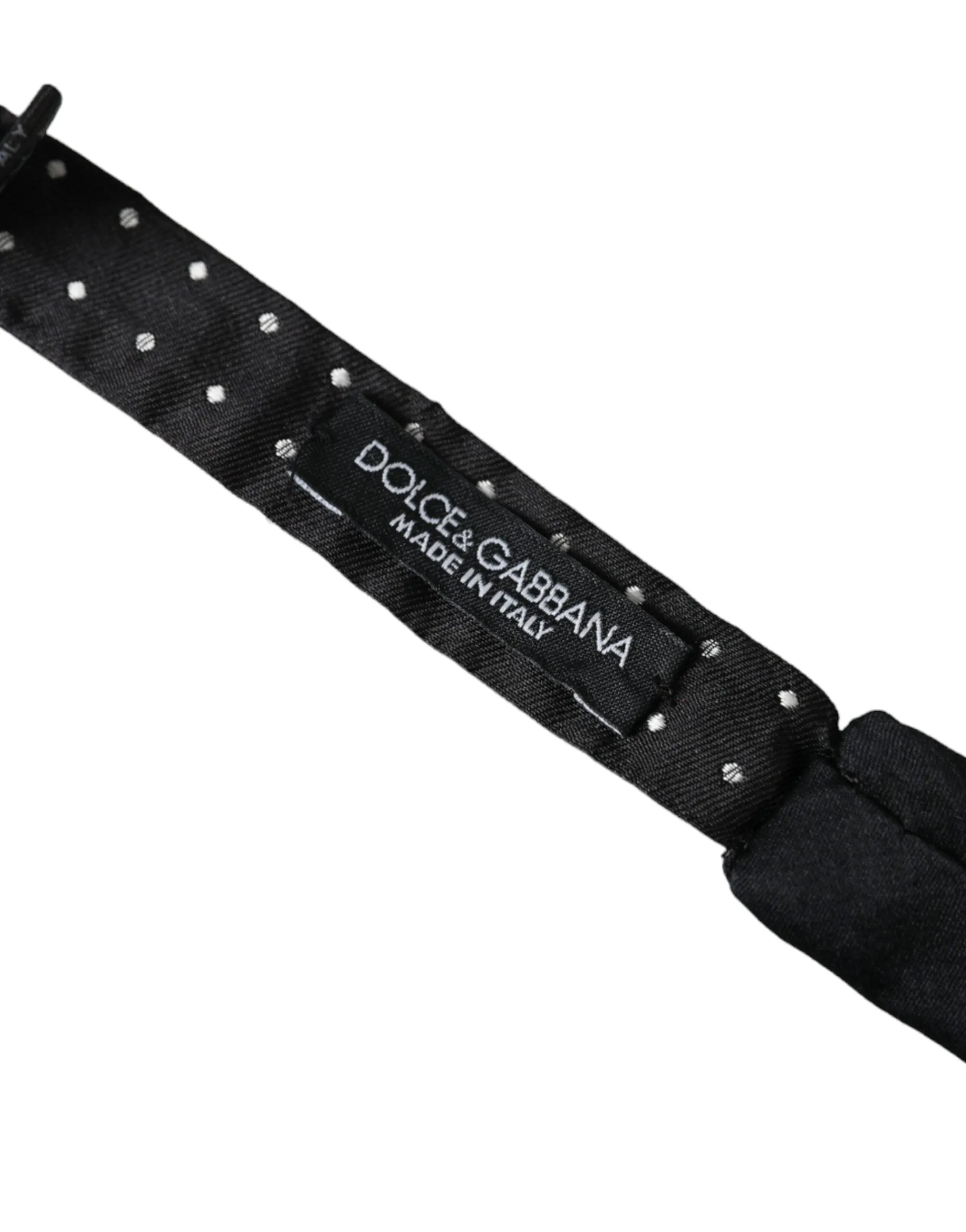 Black 100% Silk Adjustable Bowtie sold by Louxly product image thumbnail 4