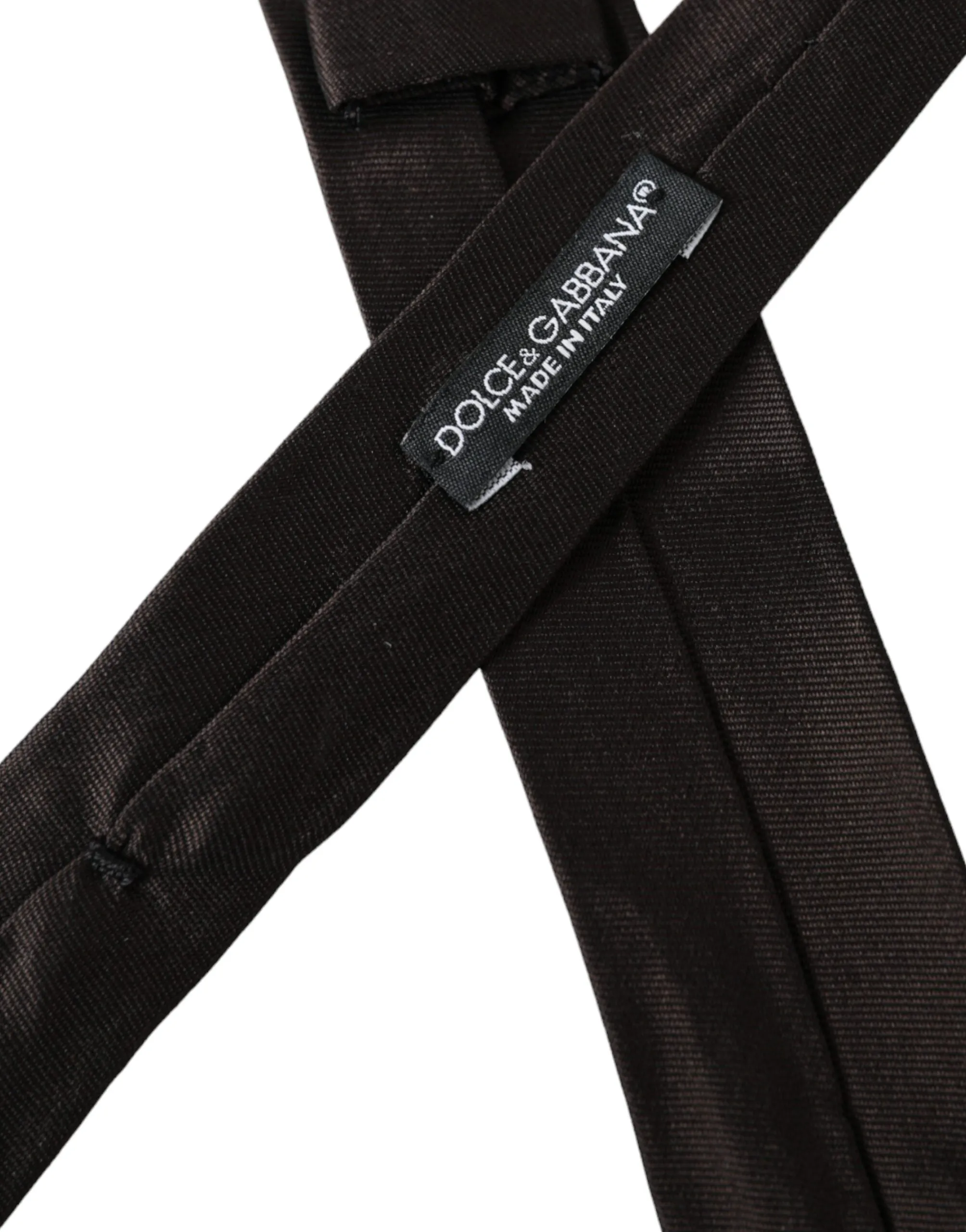 Brown Solid 100% Silk Adjustable Tie sold by Louxly product image thumbnail 3