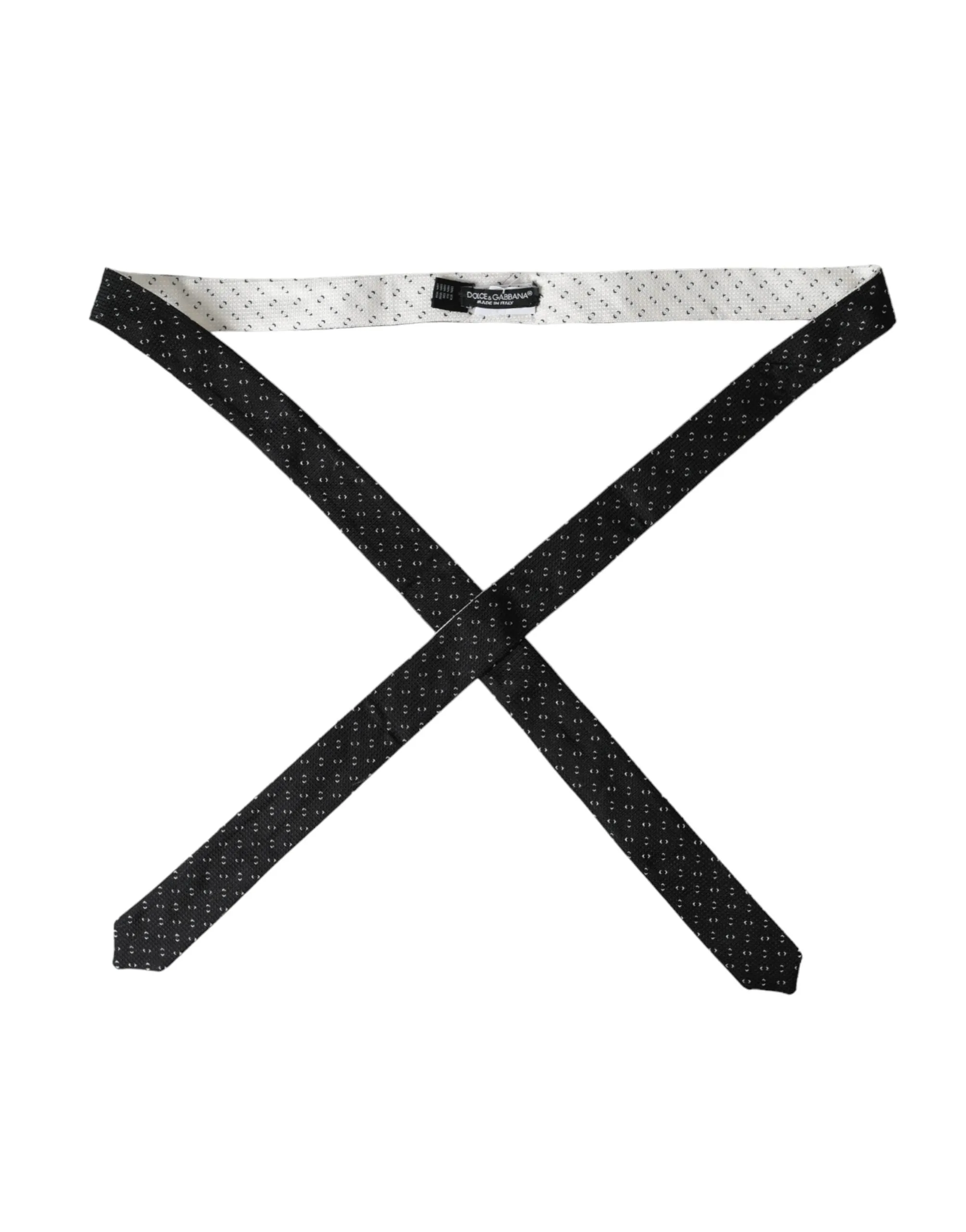 Black White Patterned Adjustable Tie sold by Louxly product image thumbnail 5
