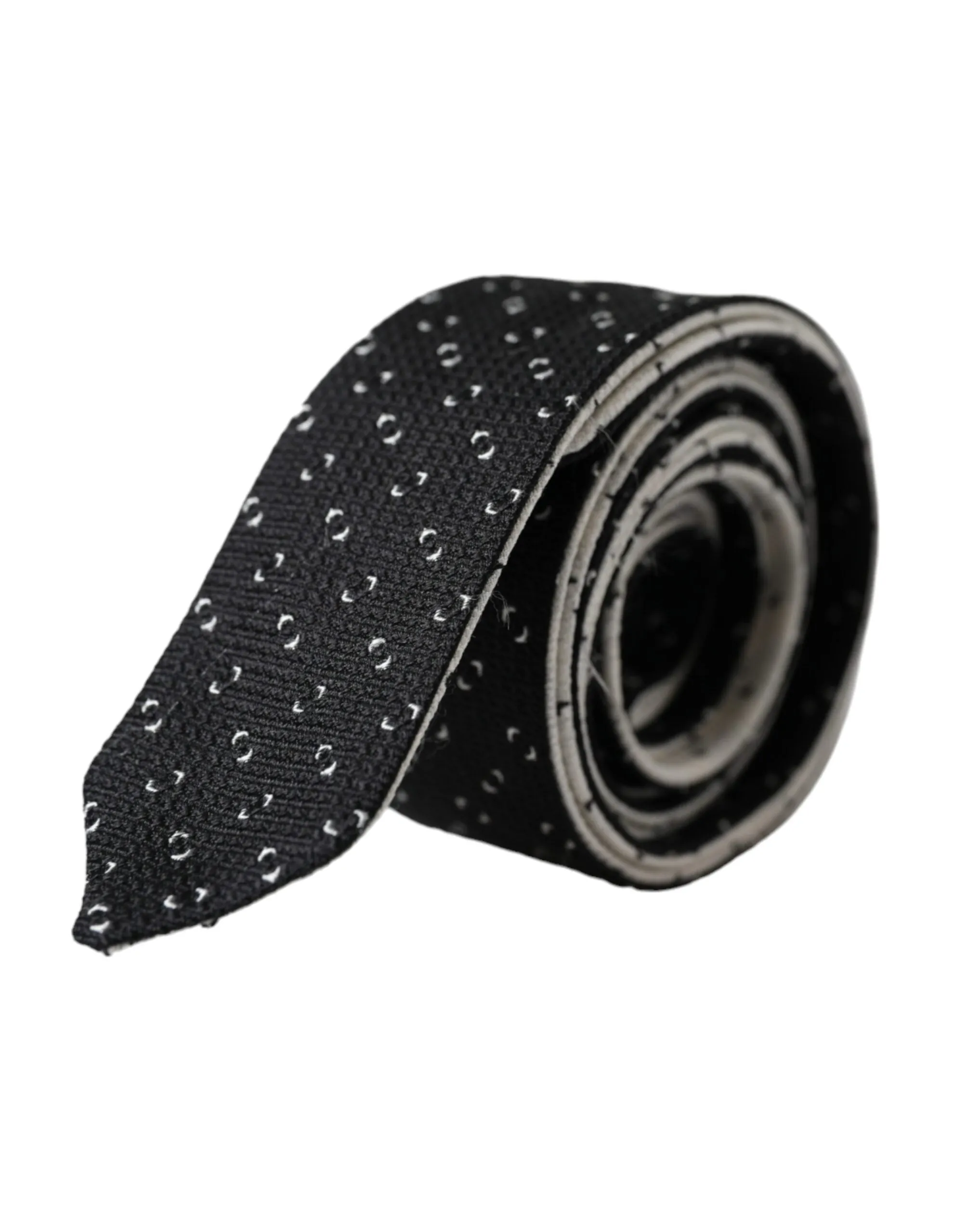 Black White Patterned Adjustable Tie sold by Louxly
