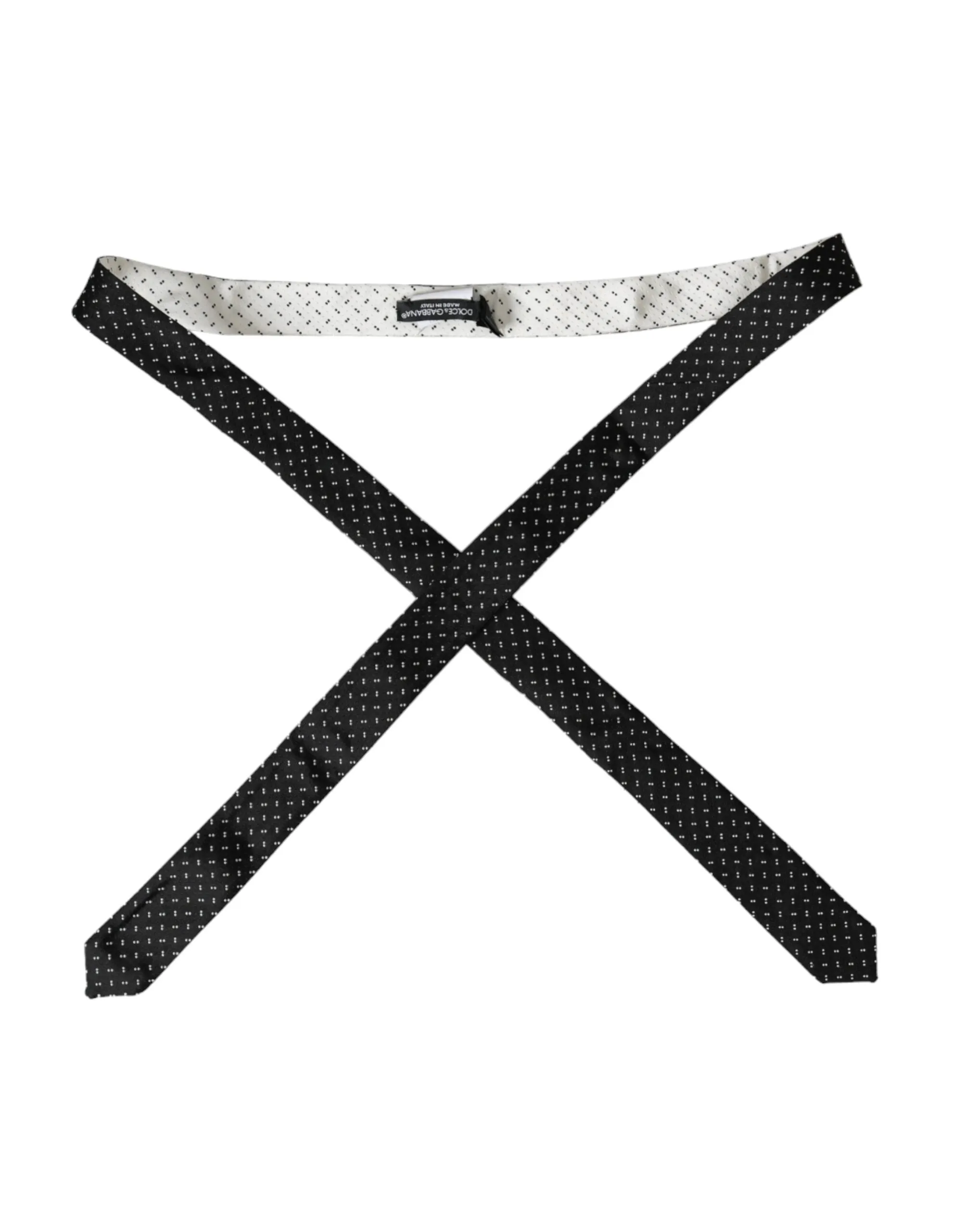 Black White Patterned Adjustable Tie sold by Louxly product image thumbnail 2