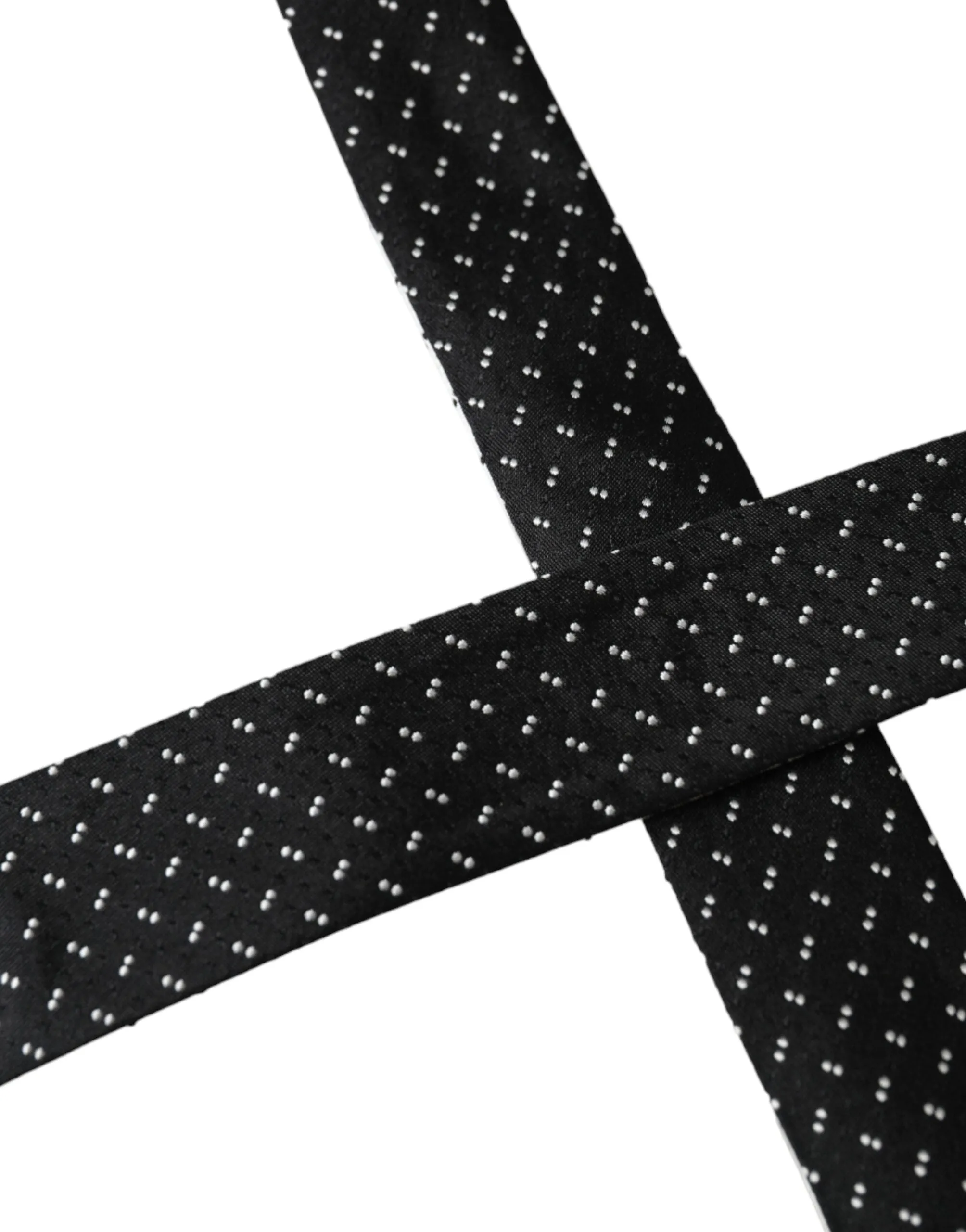 Black White Patterned Adjustable Tie sold by Louxly product image thumbnail 3