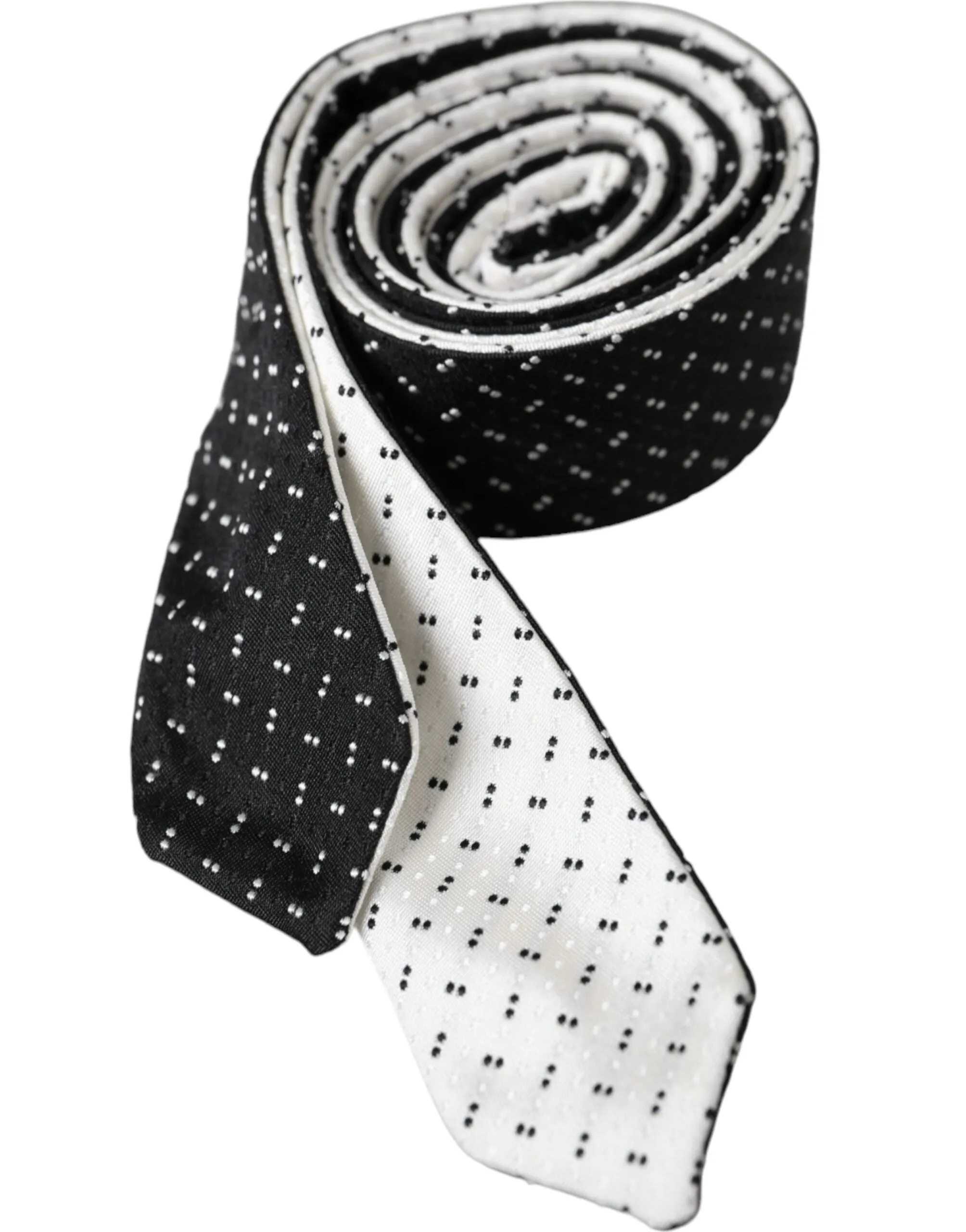 Black White Patterned Adjustable Tie sold by Louxly