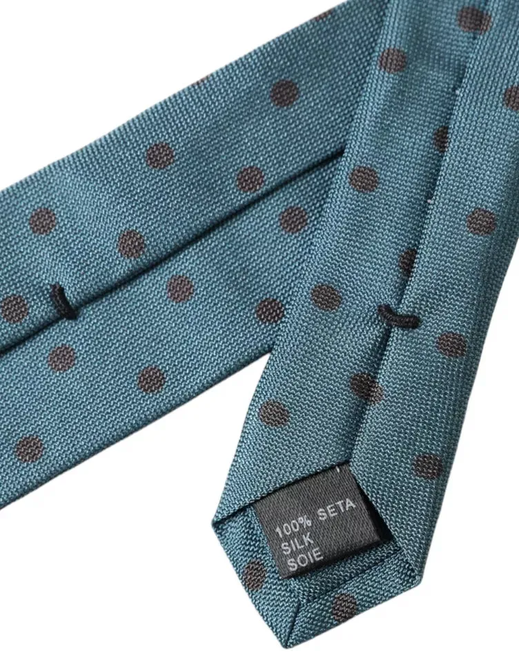 Green Black Polka Dot Silk Adjustable Men Tie sold by Louxly product image thumbnail 2