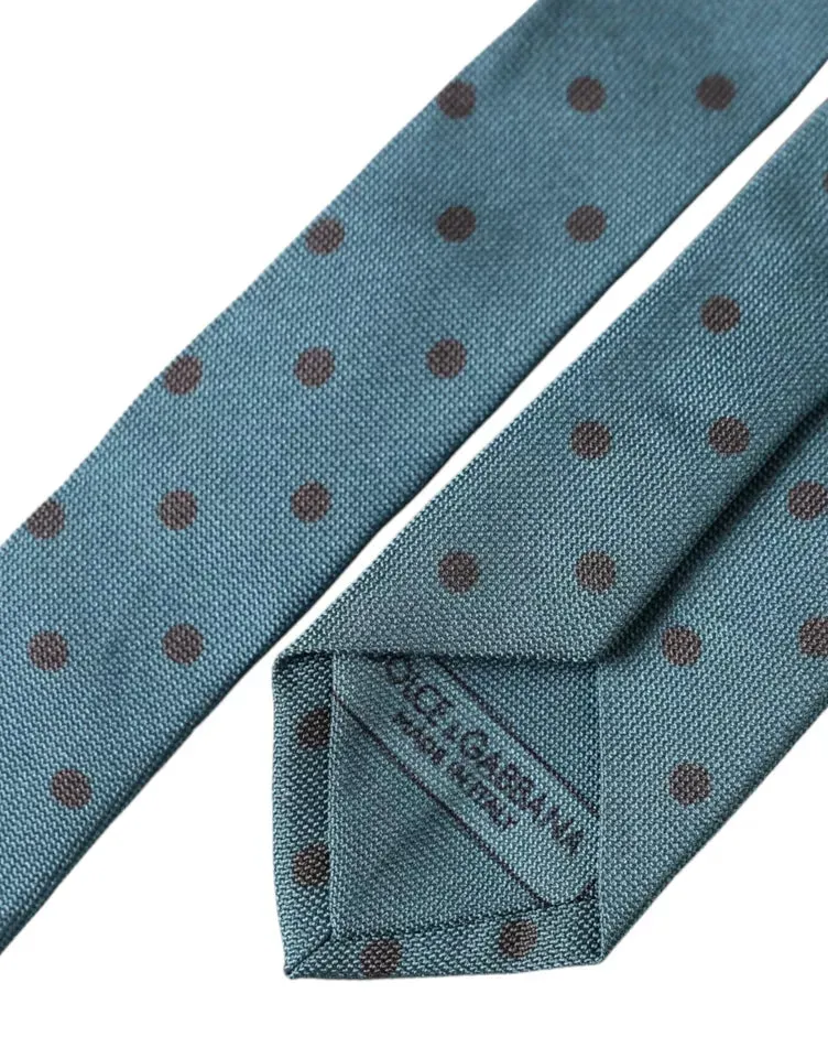 Green Black Polka Dot Silk Adjustable Men Tie sold by Louxly product image thumbnail 3