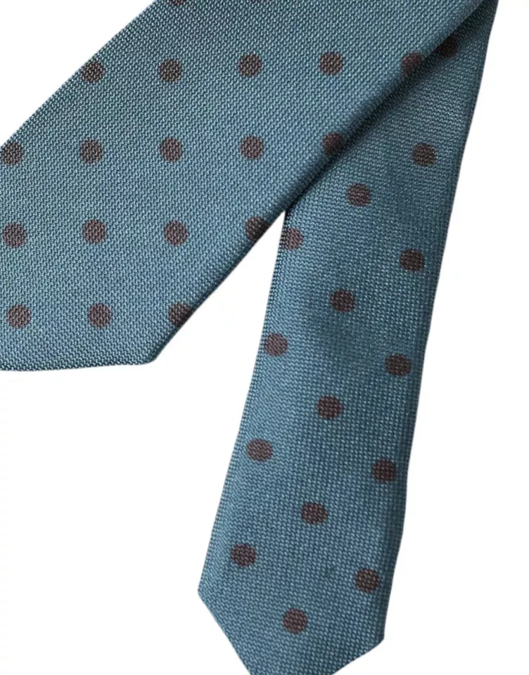 Green Black Polka Dot Silk Adjustable Men Tie sold by Louxly product image thumbnail 4