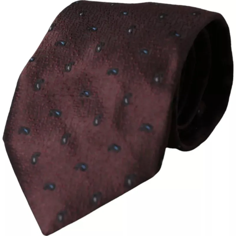 Bordeaux Fantasy 100% Silk Adjustable Men Tie sold by Louxly