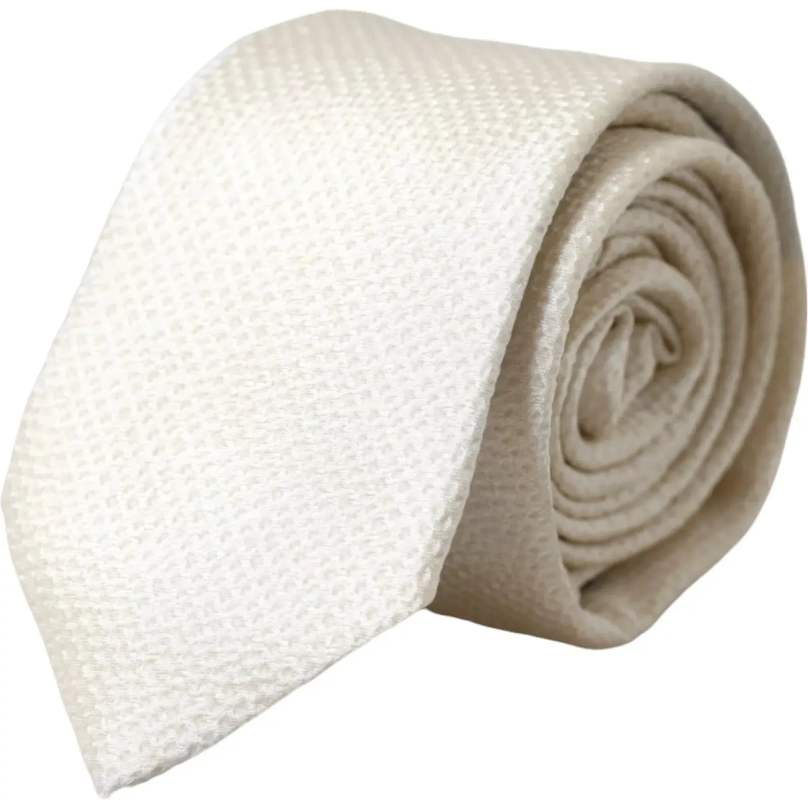 Off White 100% Silk Adjustable Necktie Men Tie sold by Louxly